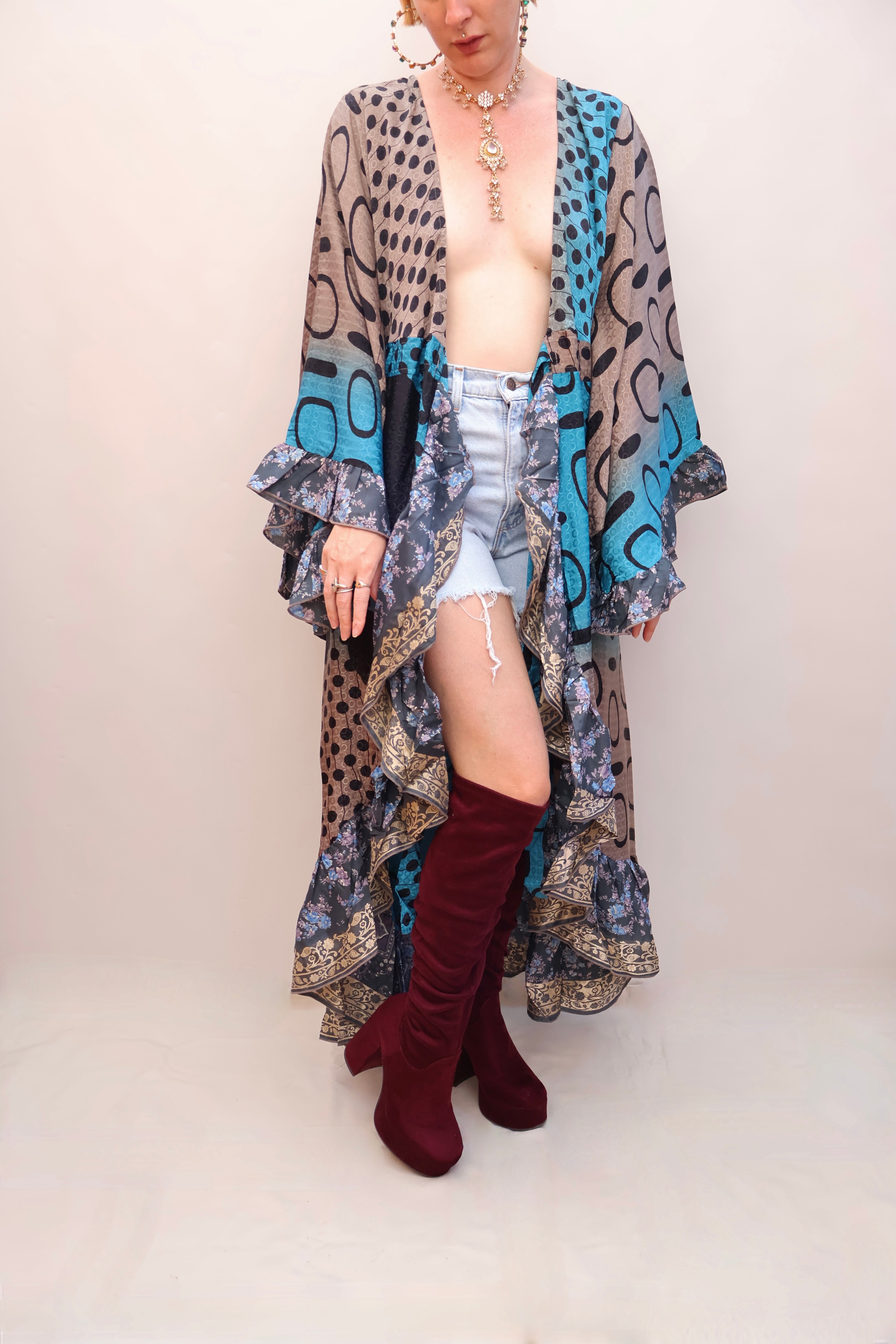 Upcycled Sari Wrap Dress