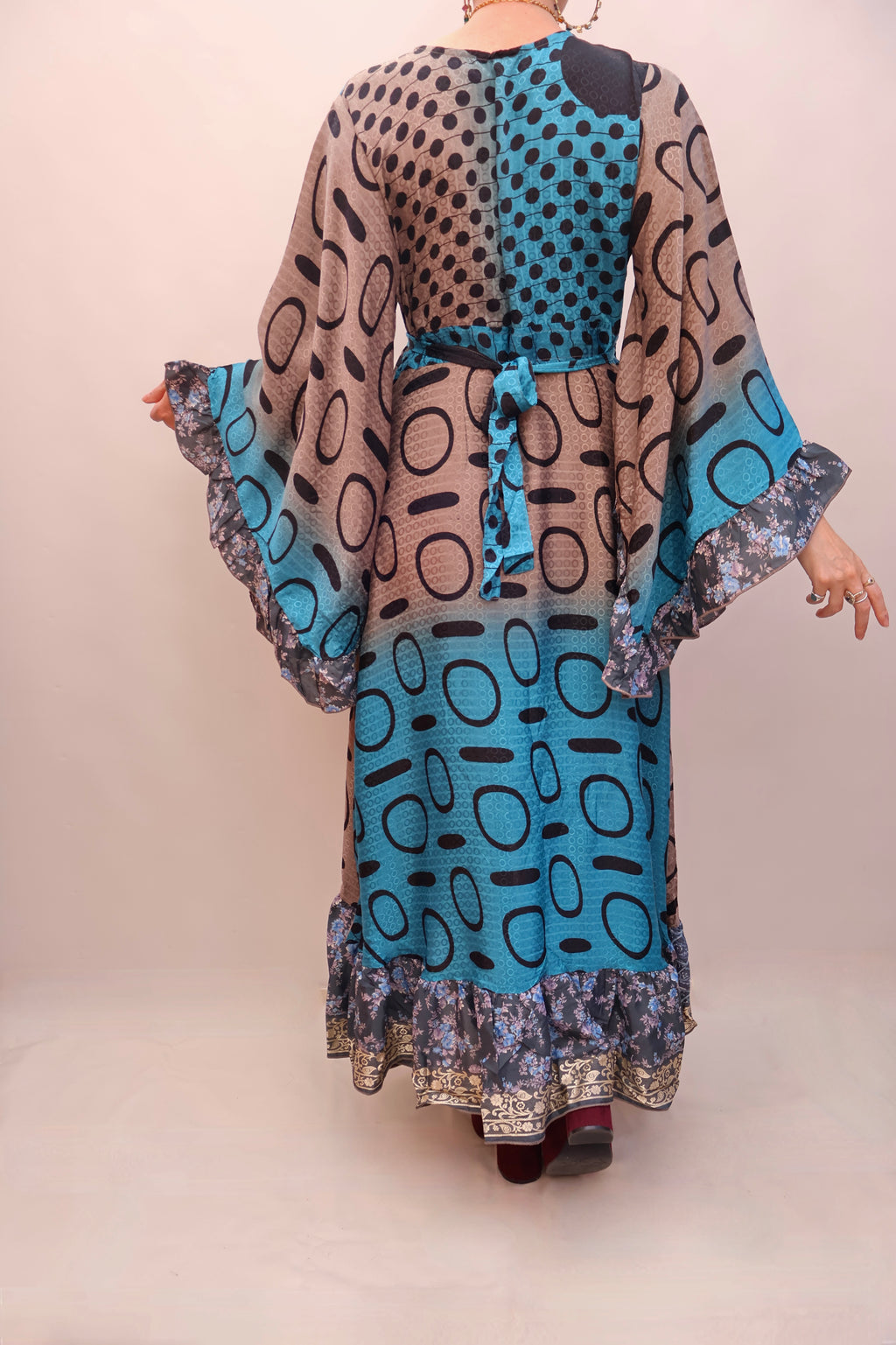 Upcycled Sari Wrap Dress