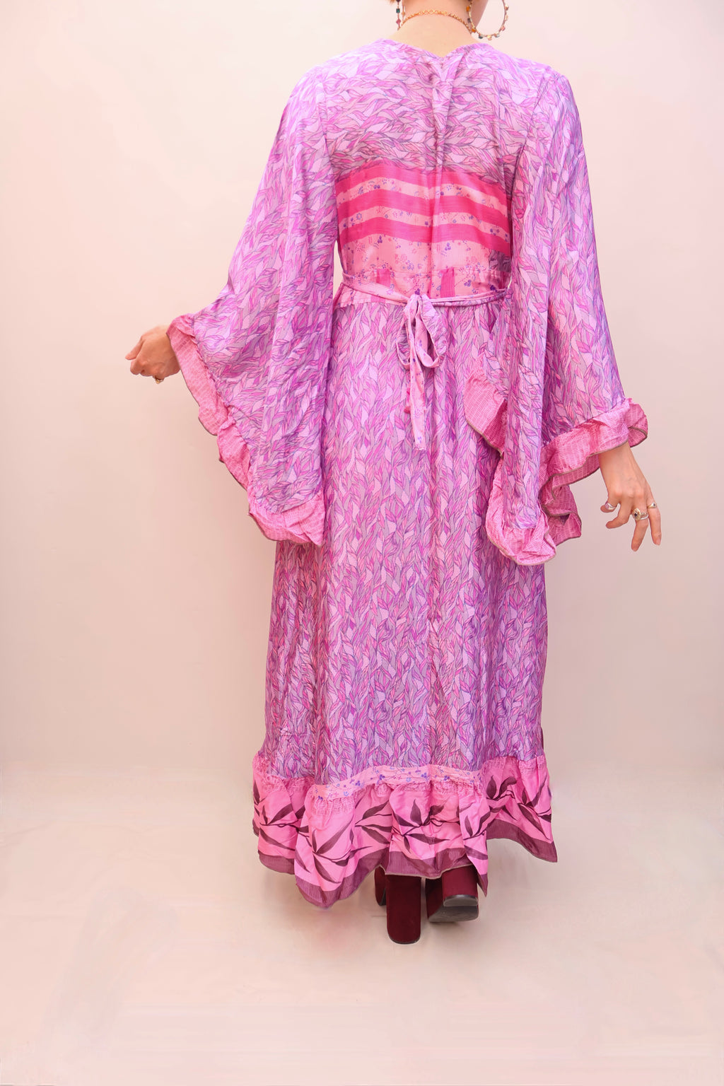Upcycled Sari Wrap Dress