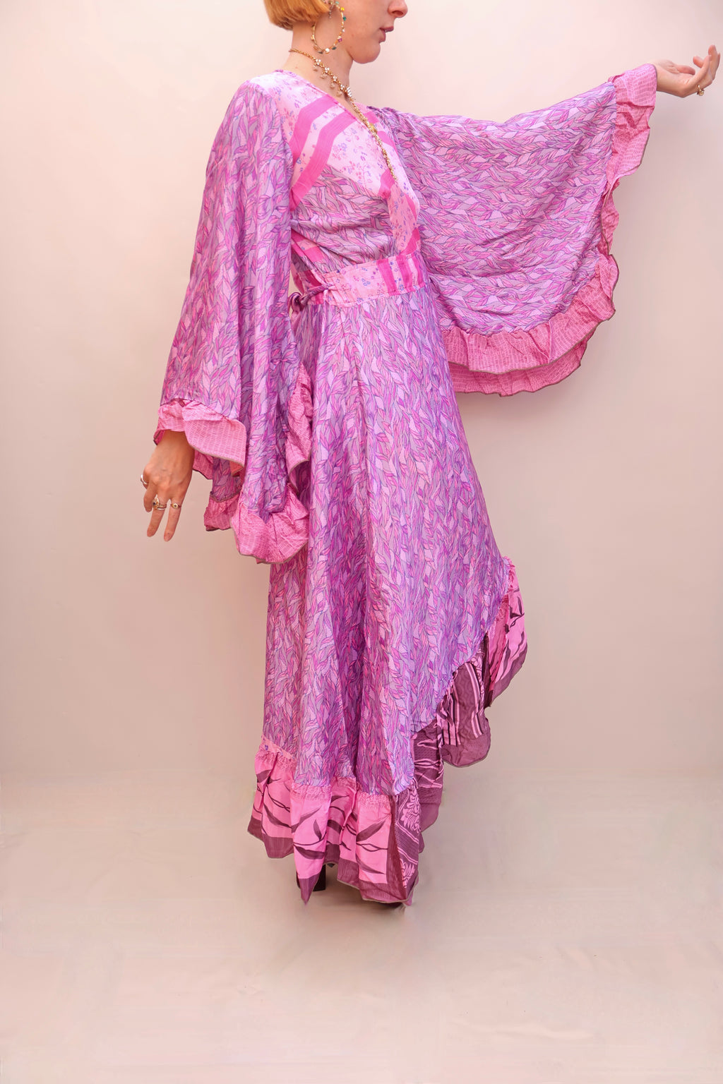 Upcycled Sari Wrap Dress