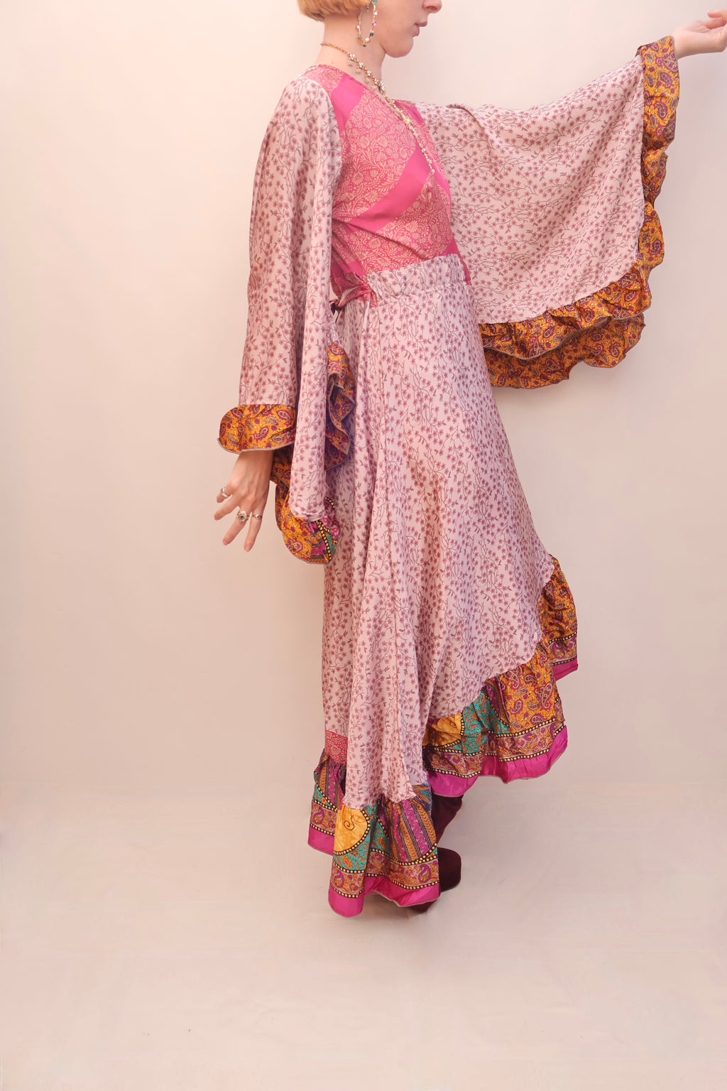 Upcycled Sari Wrap Dress
