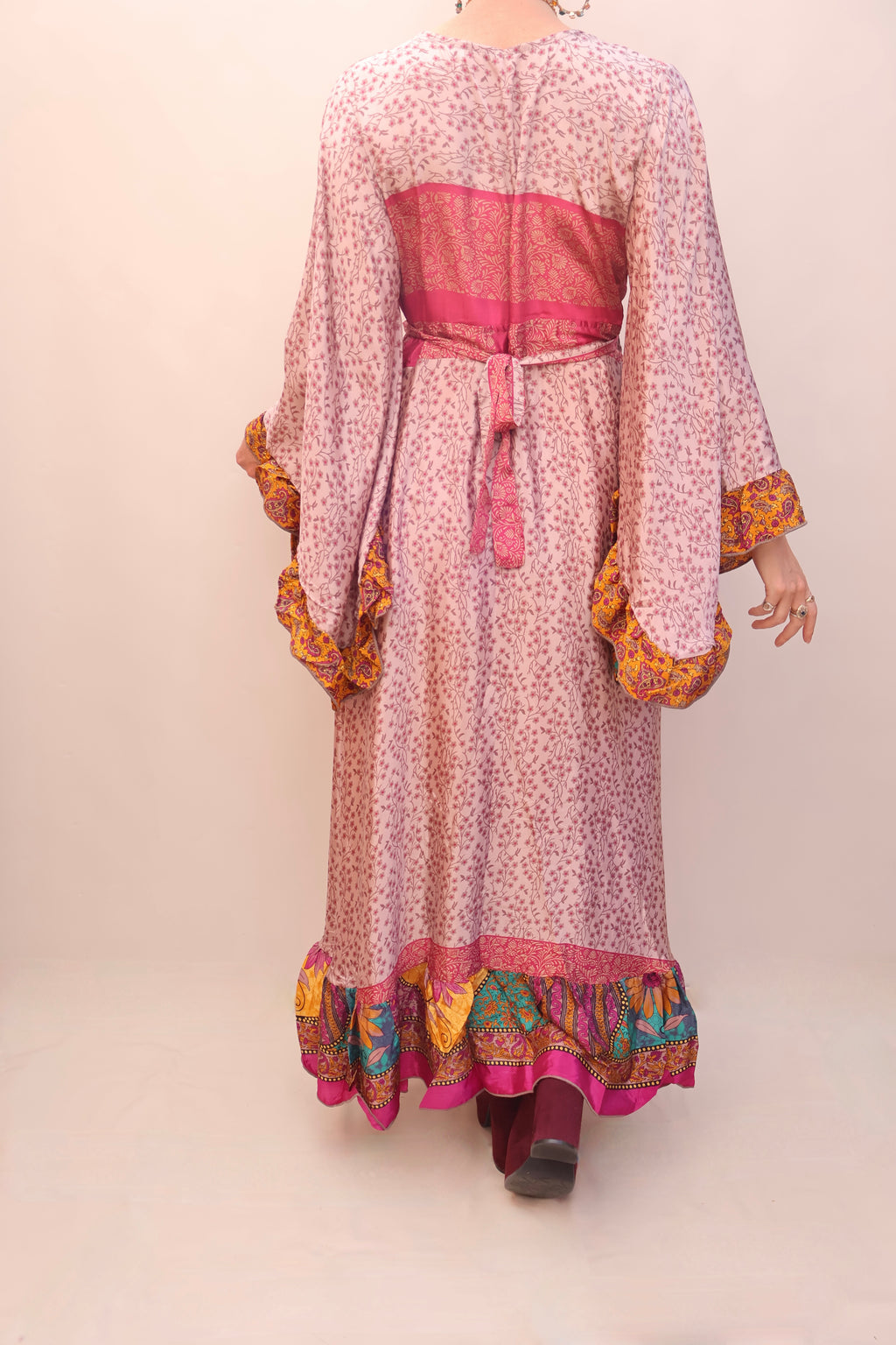 Upcycled Sari Wrap Dress