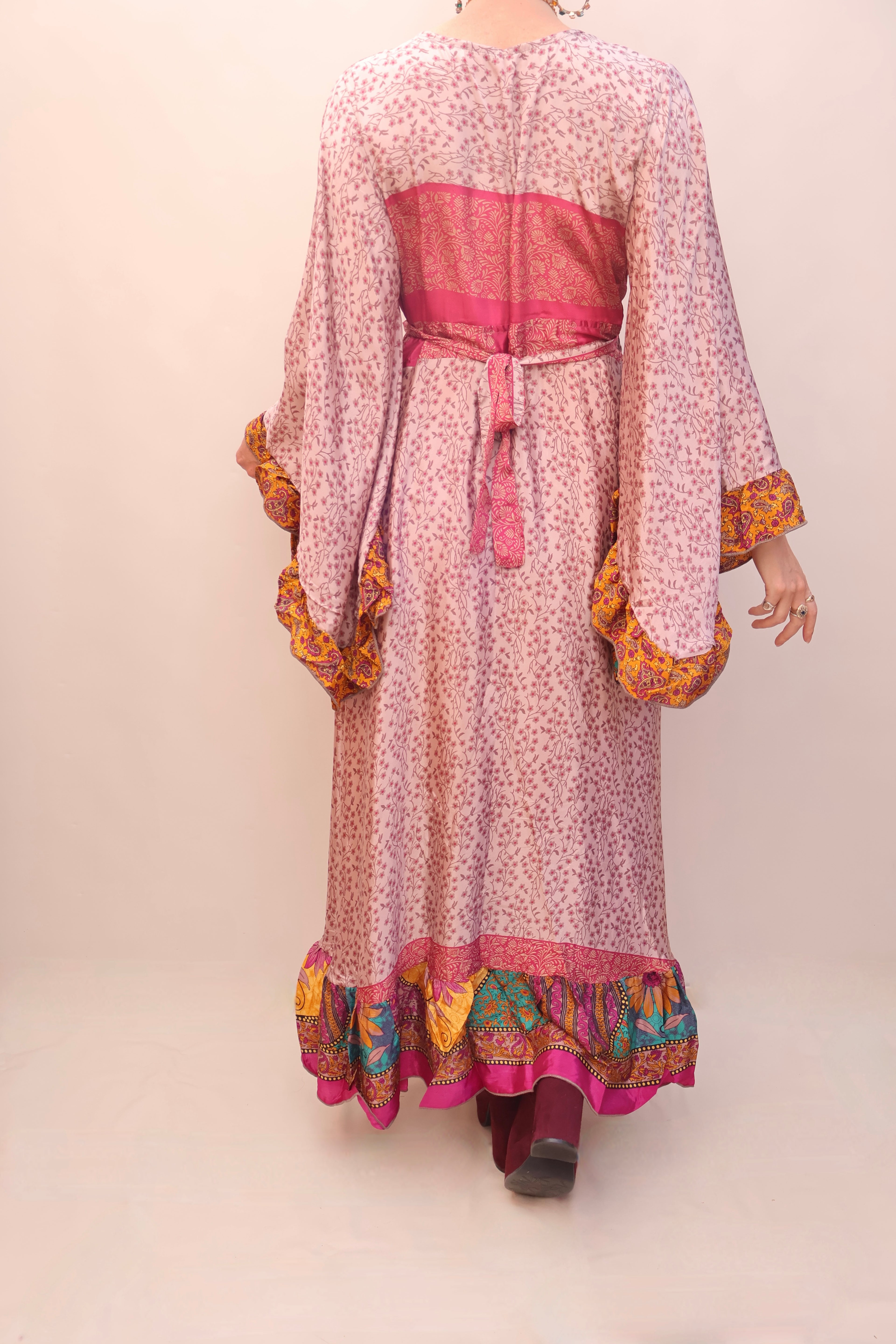 Upcycled Sari Wrap Dress