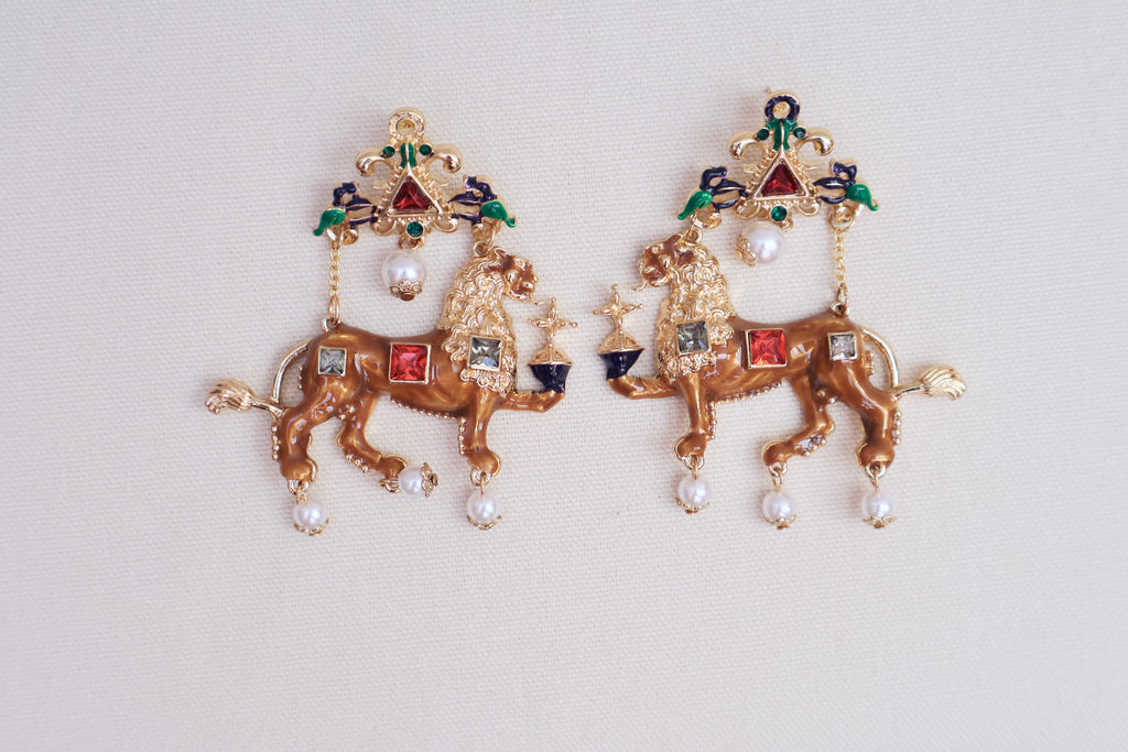Lion Baroque Earrings
