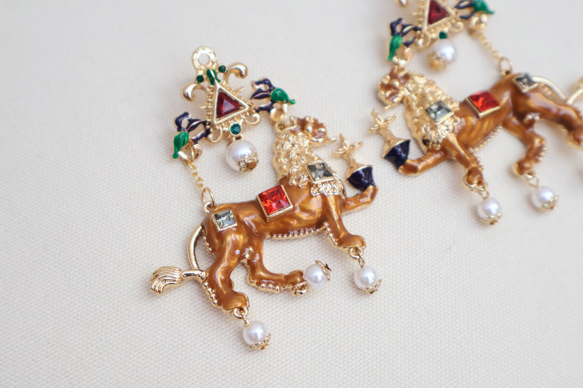 Lion Baroque Earrings