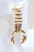 Gold Lobster Earrings