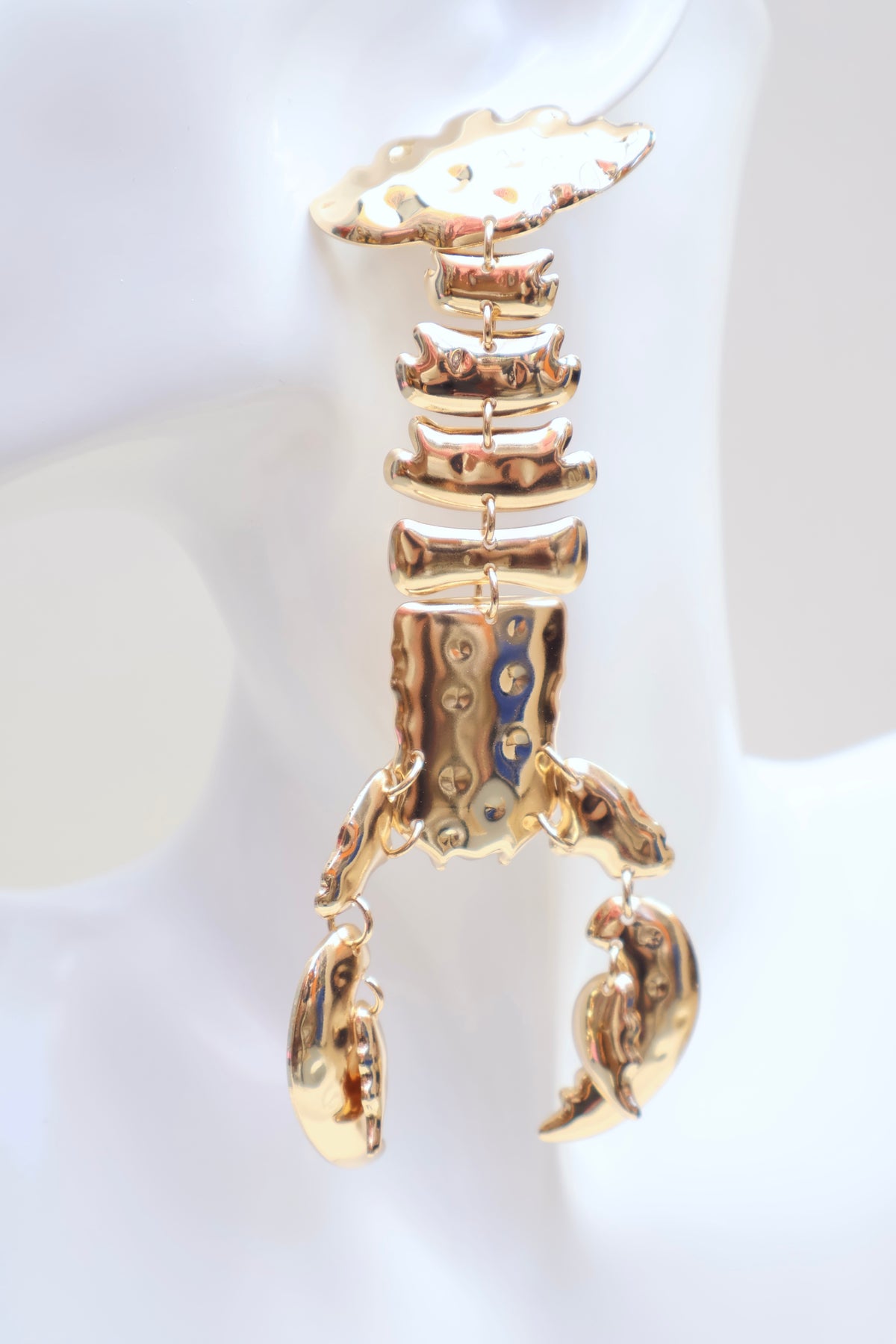 Gold Lobster Earrings