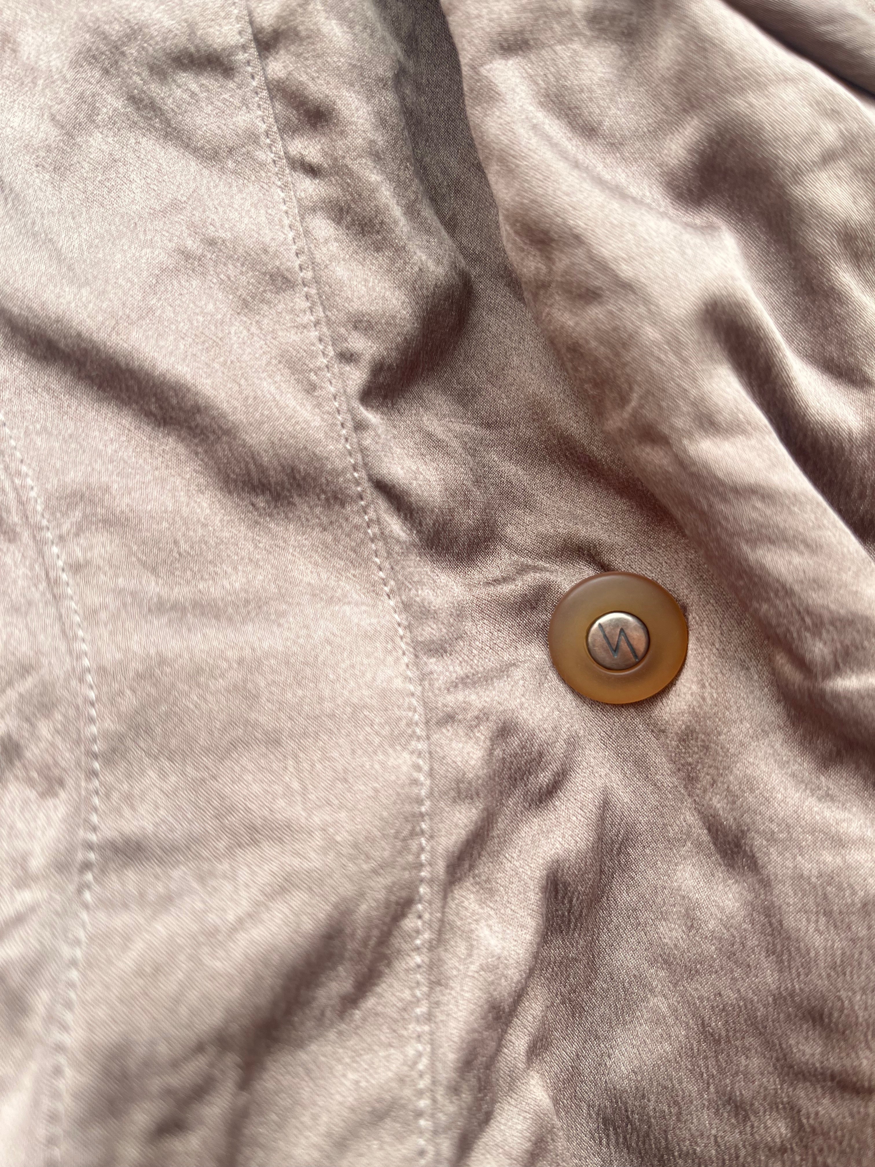 Vintage Silver Silk Blouse
