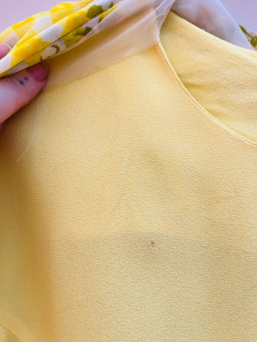 Vintage 70s Buttercup Gingham Dress