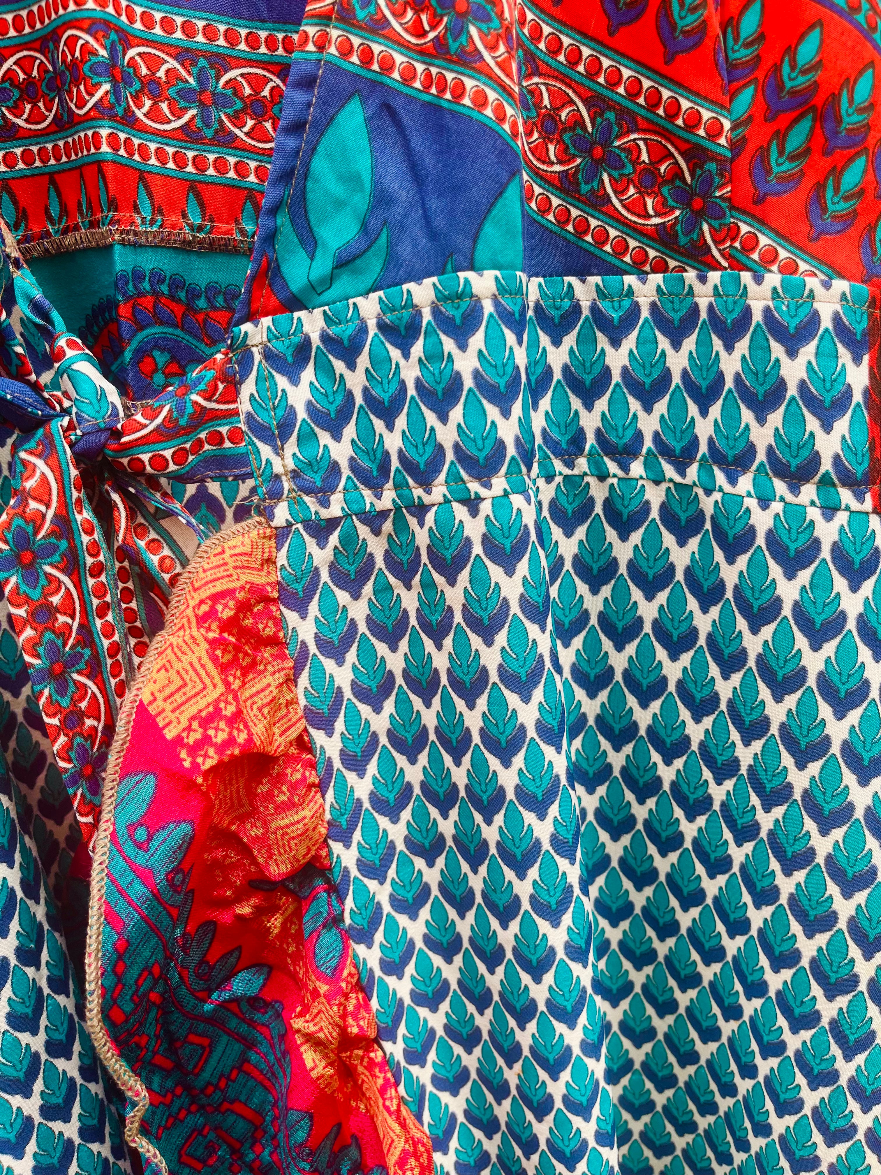Upcycled Sari Wrap Dress