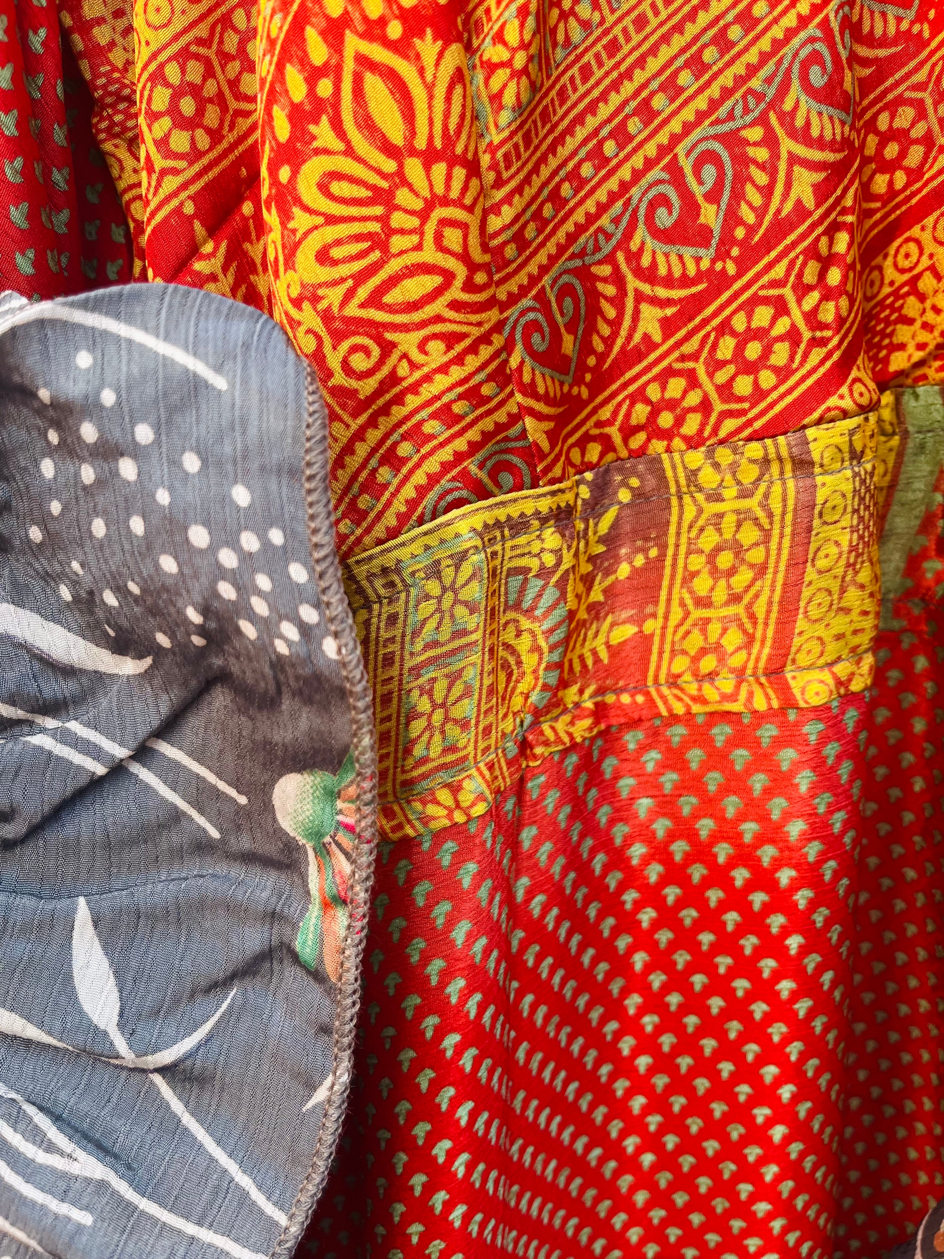 Upcycled Sari Wrap Dress