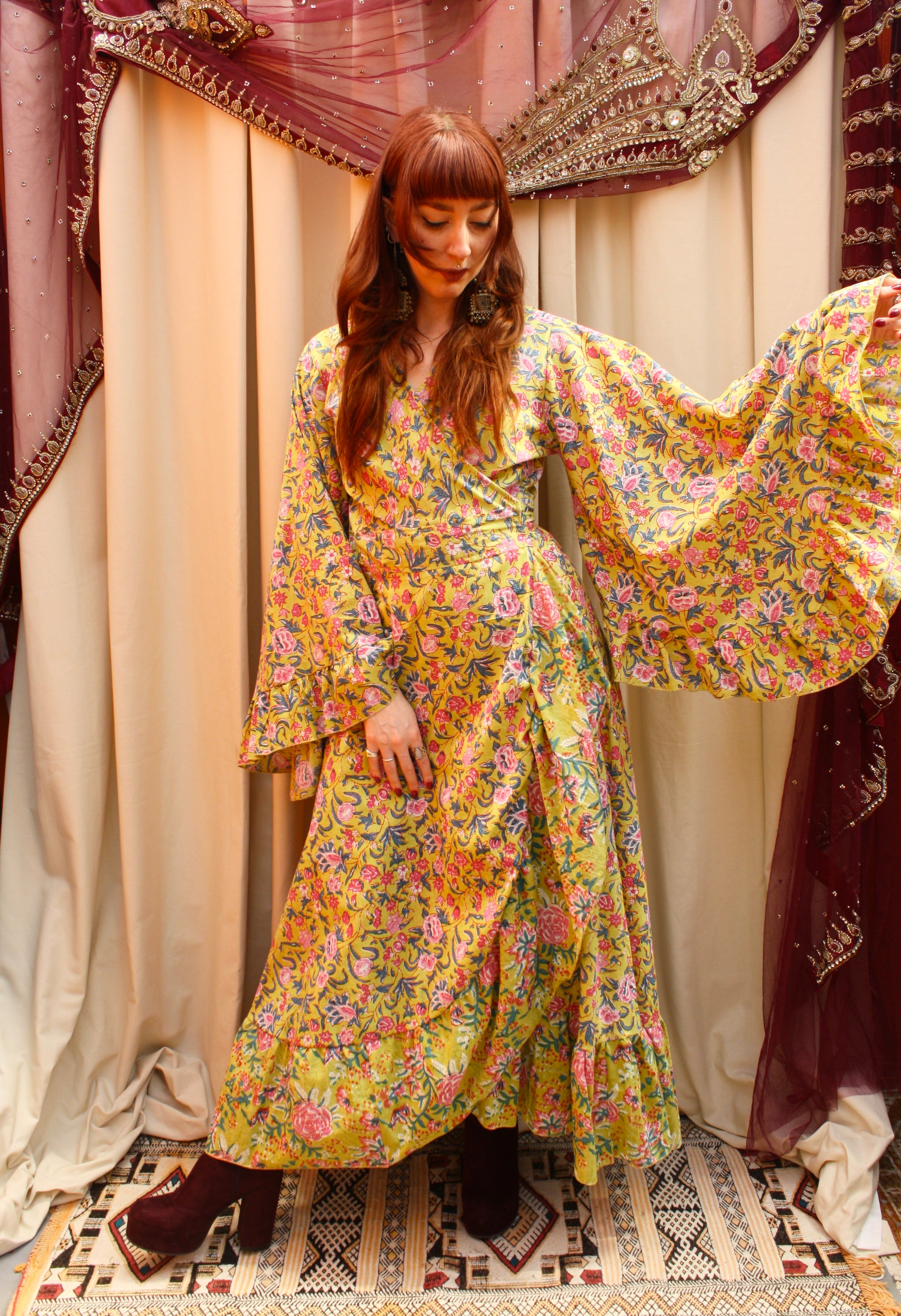 'Ostara' Cotton Wrap Dress