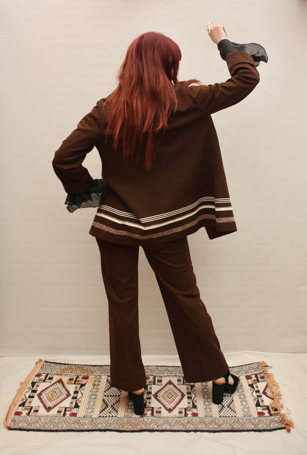 Vintage 70s Chocolate Suit