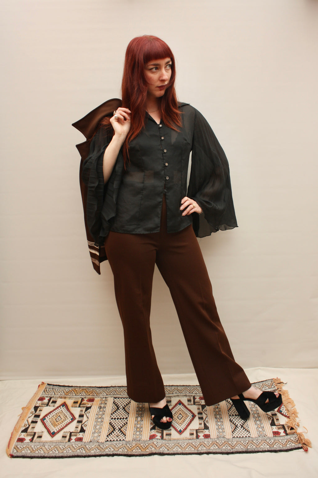 Vintage 70s Chocolate Suit