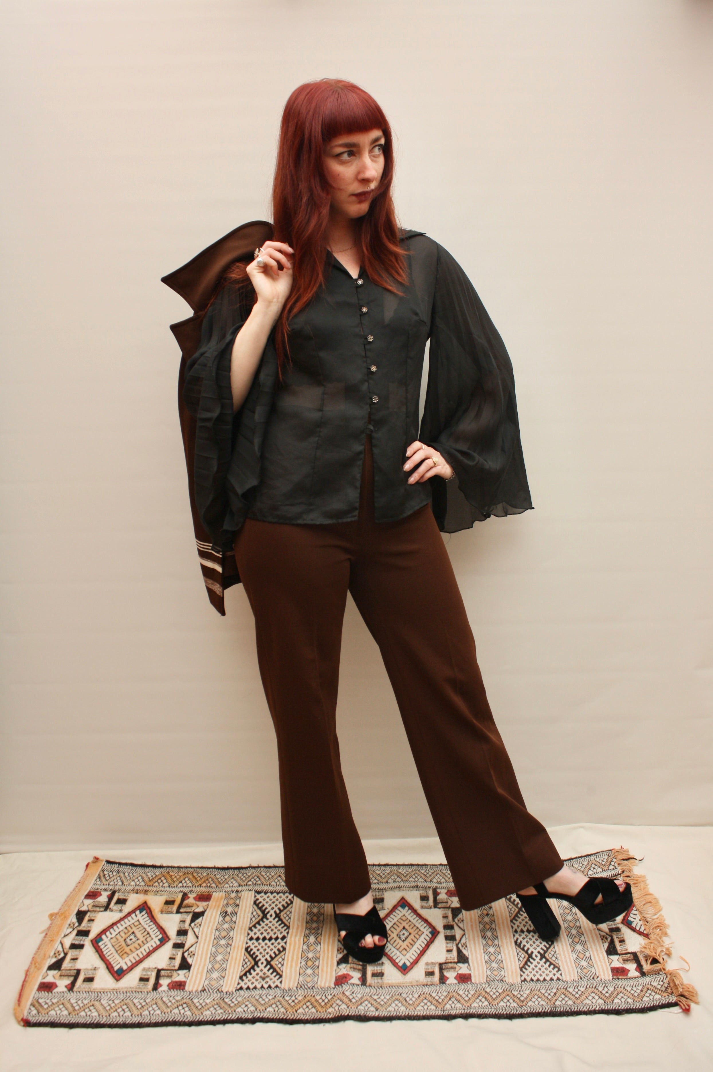 Vintage 70s Chocolate Suit