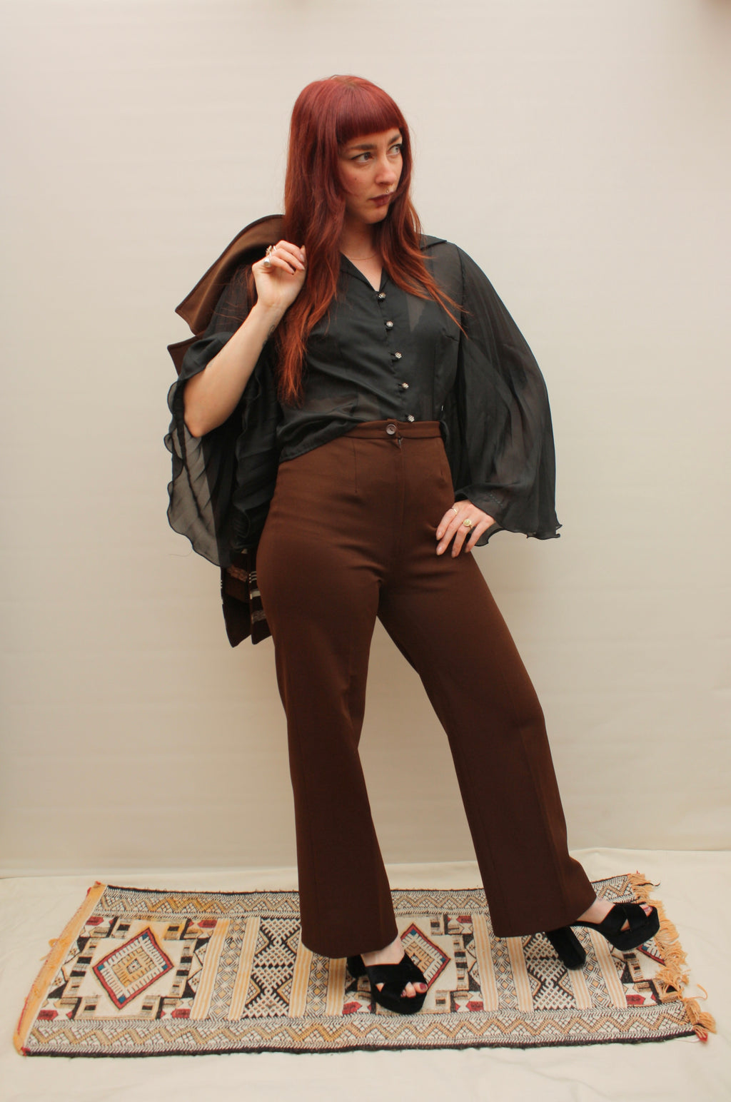 Vintage 70s Chocolate Suit