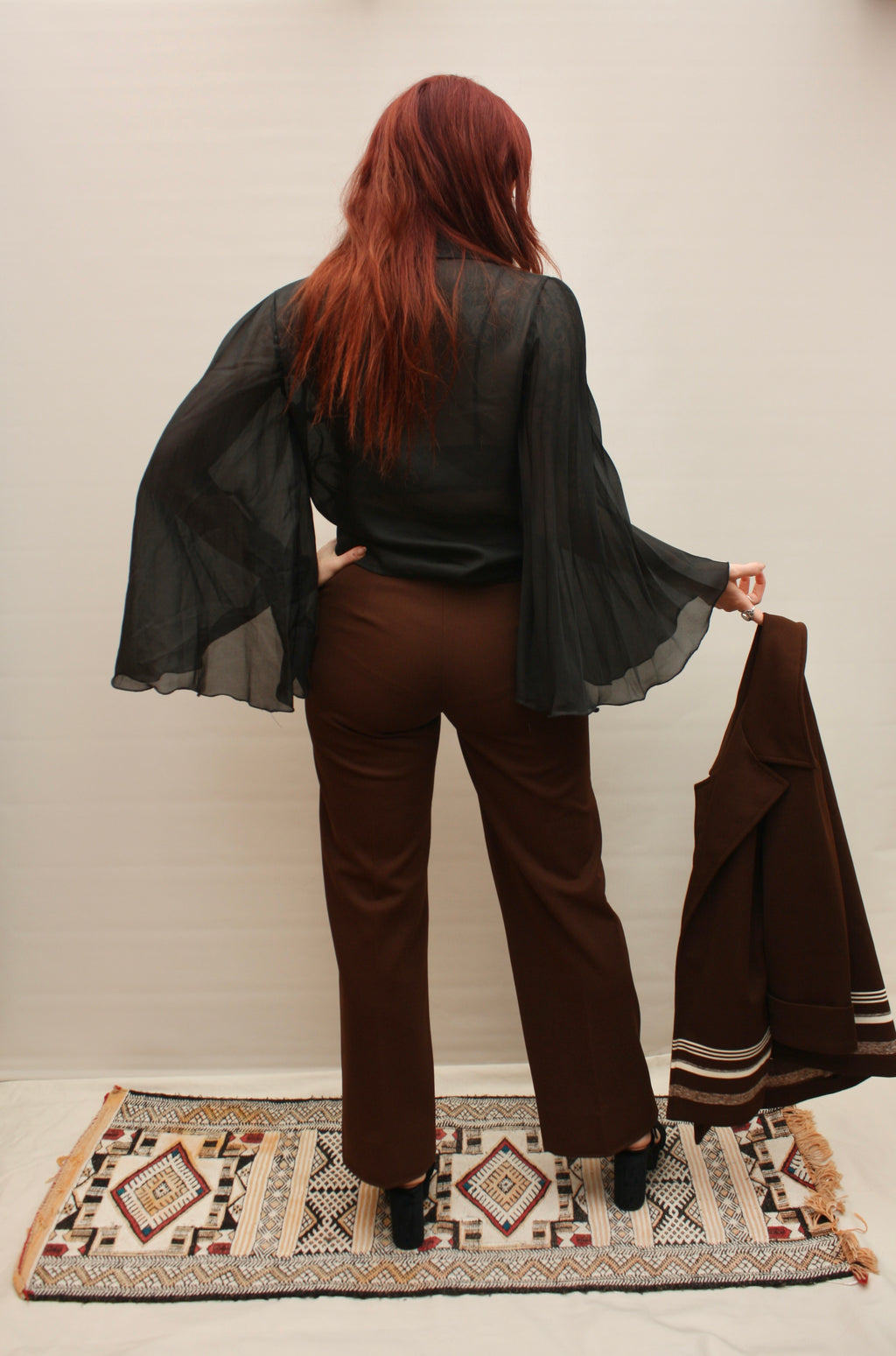 Vintage 70s Chocolate Suit