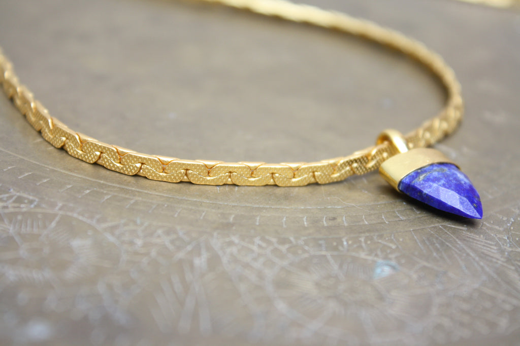 Lapis Lazuli Gold Necklace