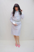 Vintage Striped Shirt Dress