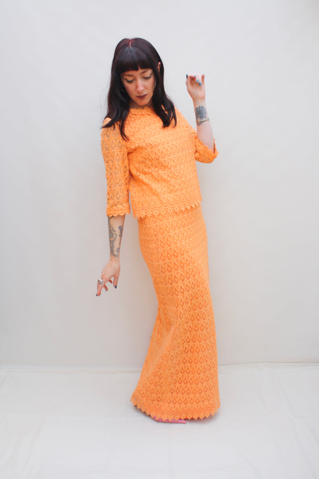 Vintage 60s Crochet Dress