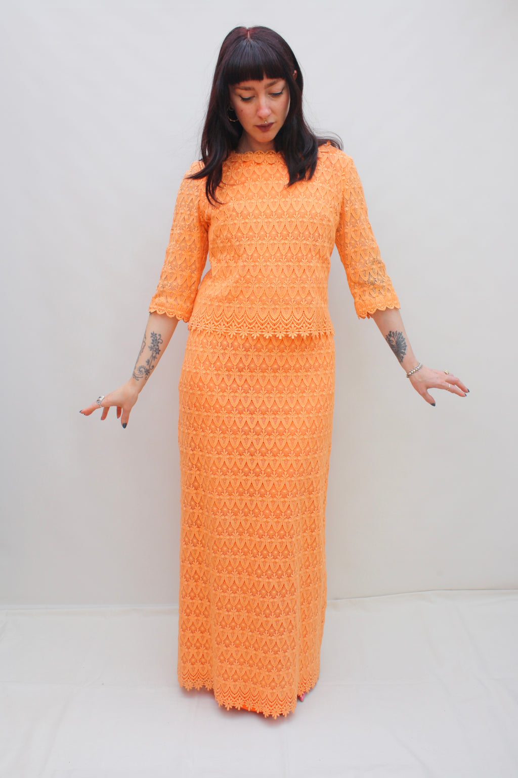 Vintage 60s Crochet Dress