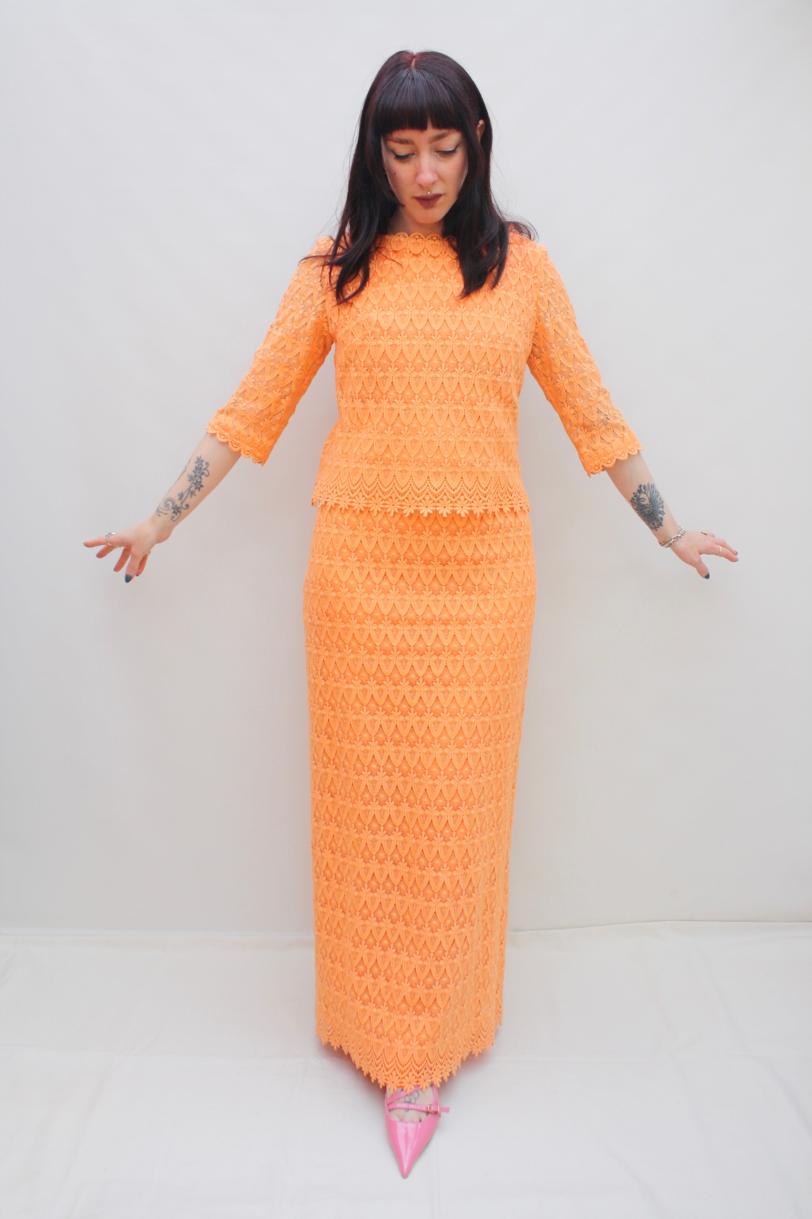 Vintage 60s Crochet Dress