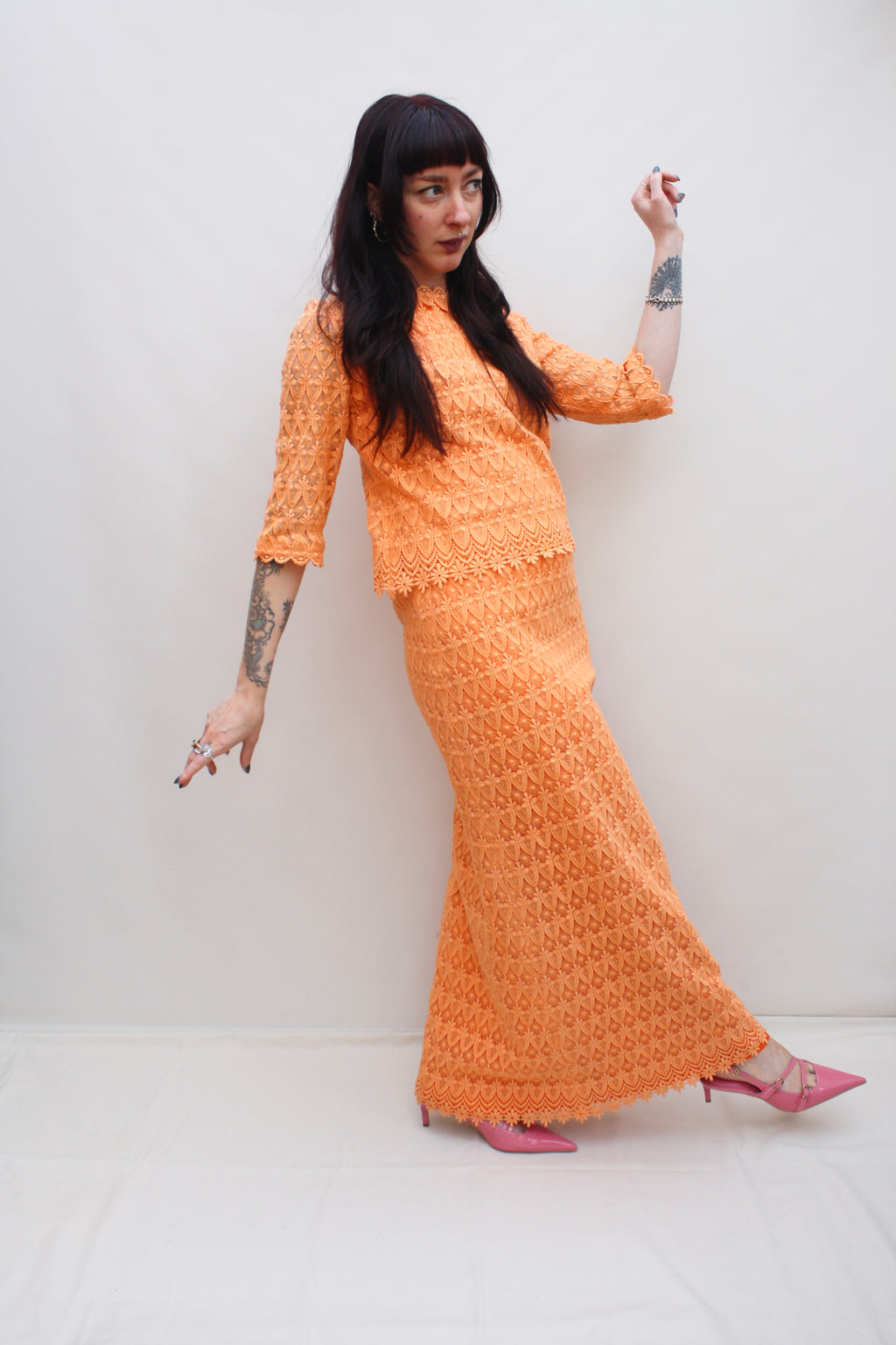 Vintage 60s Crochet Dress