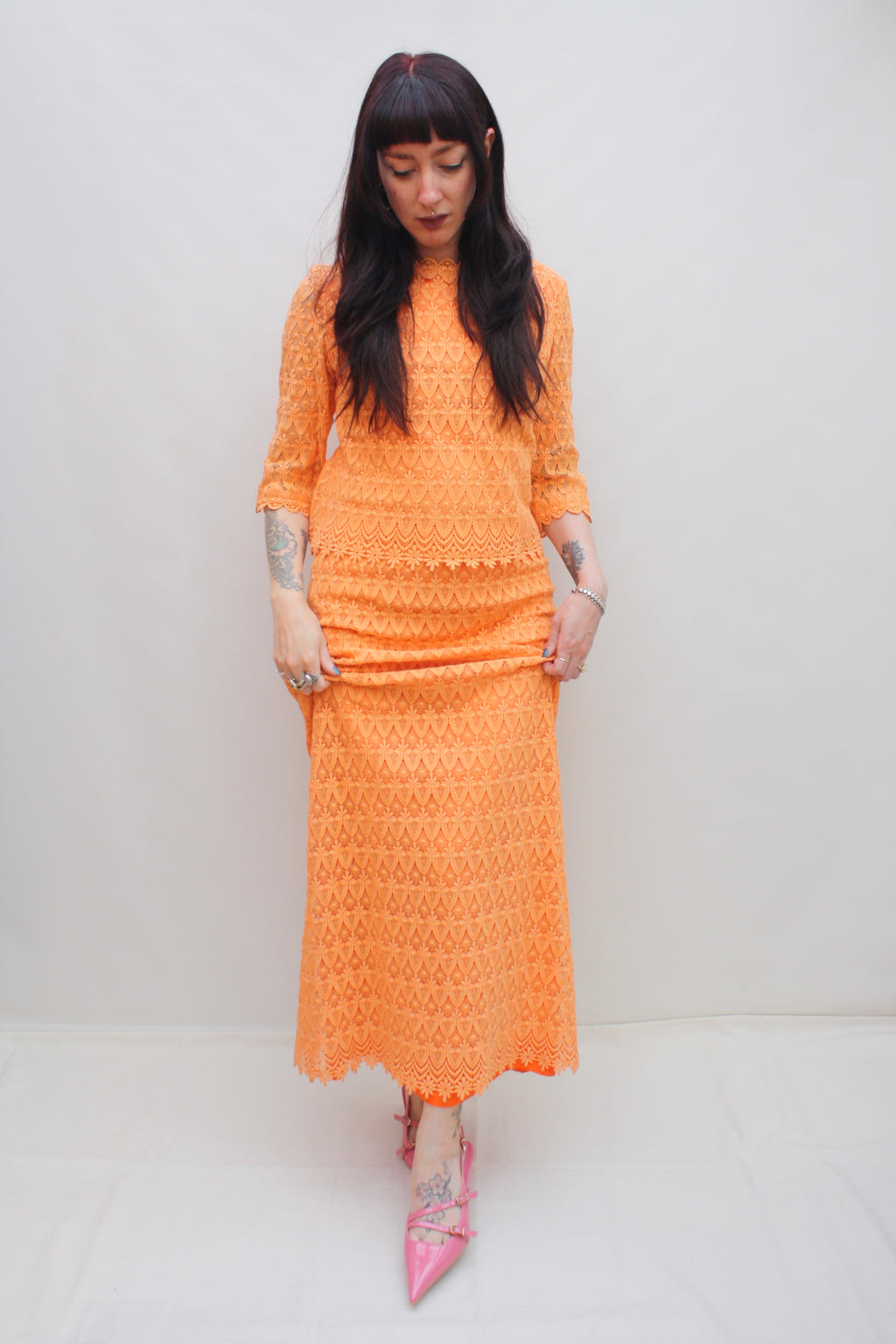 Vintage 60s Crochet Dress