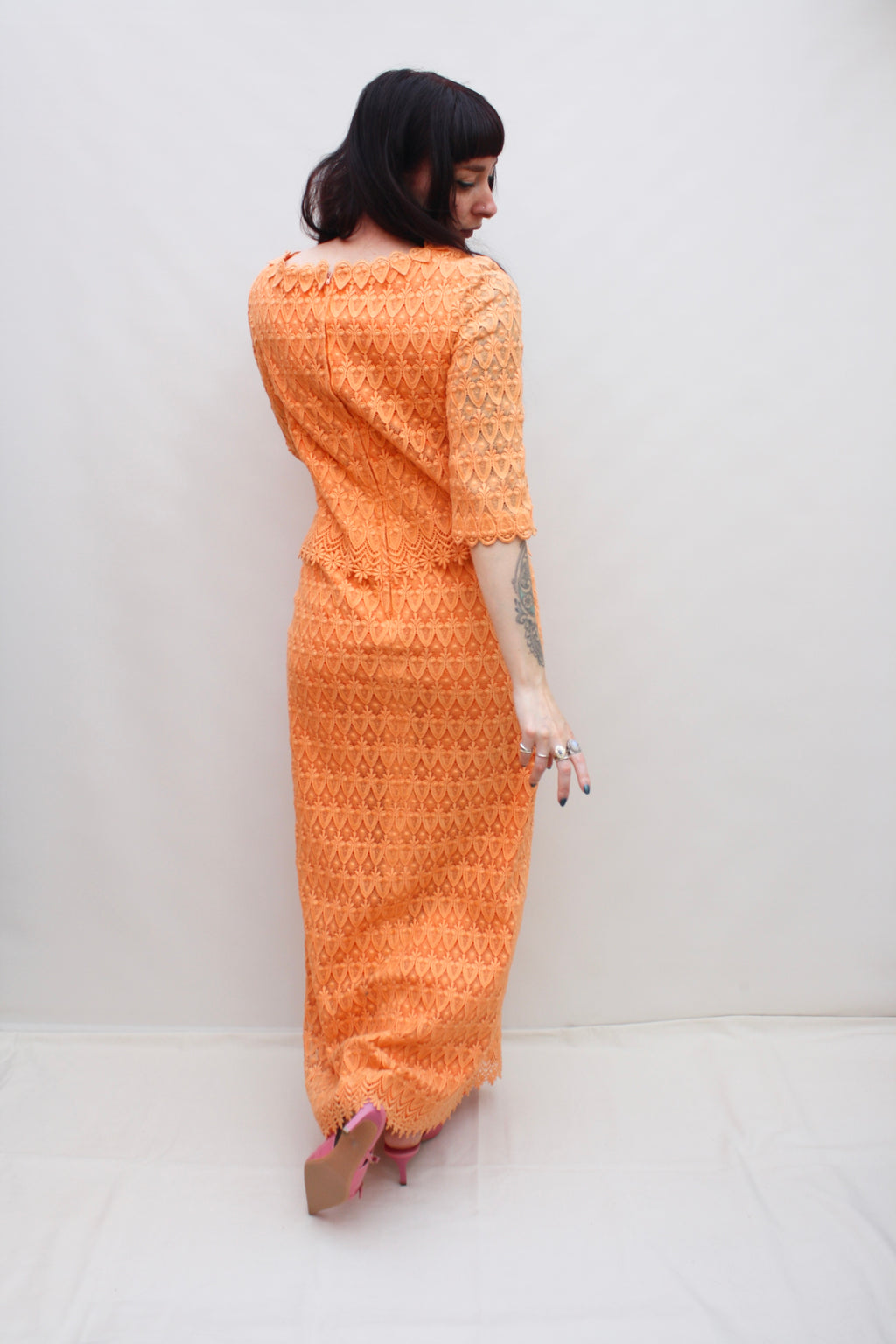Vintage 60s Crochet Dress