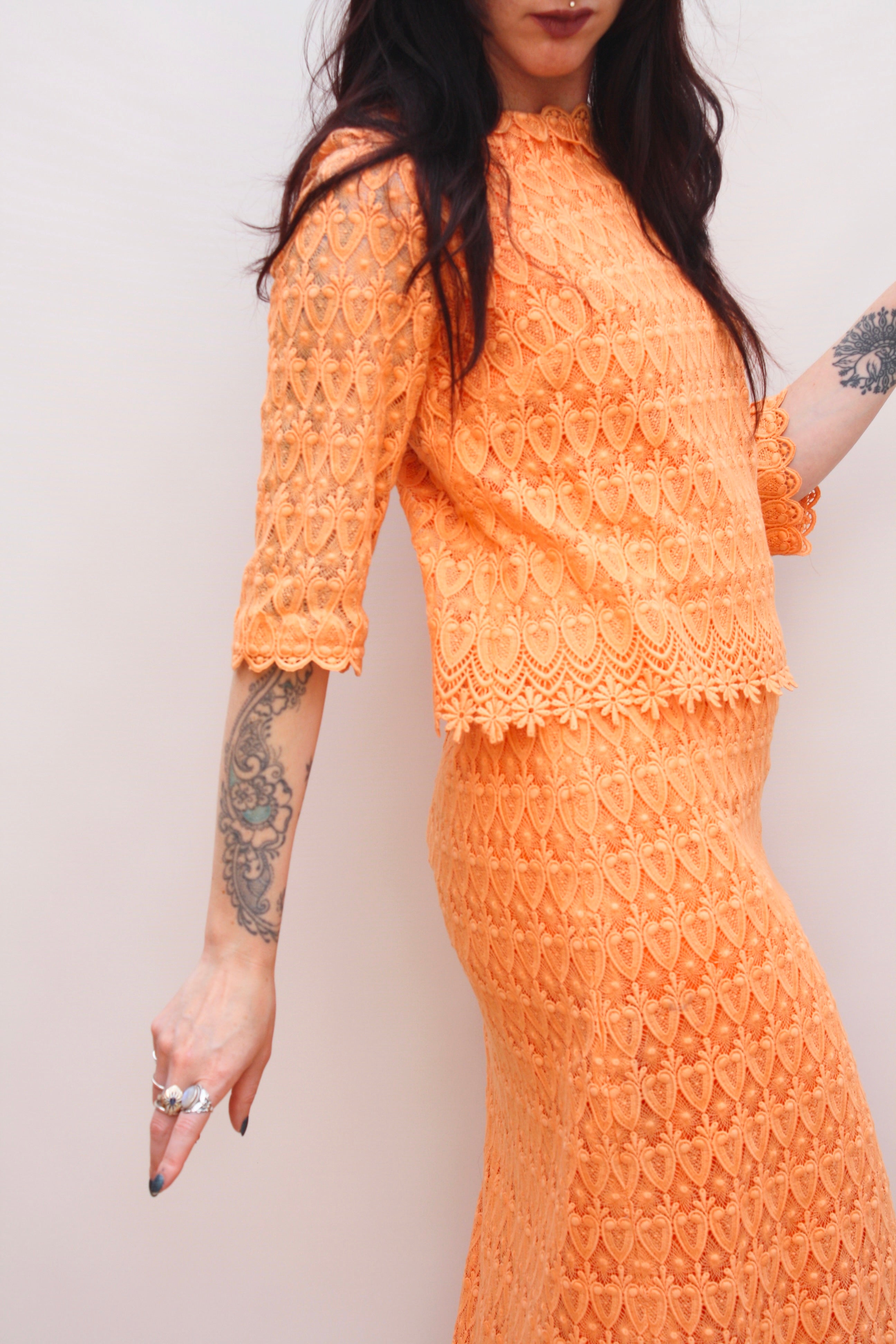 Vintage 60s Crochet Dress