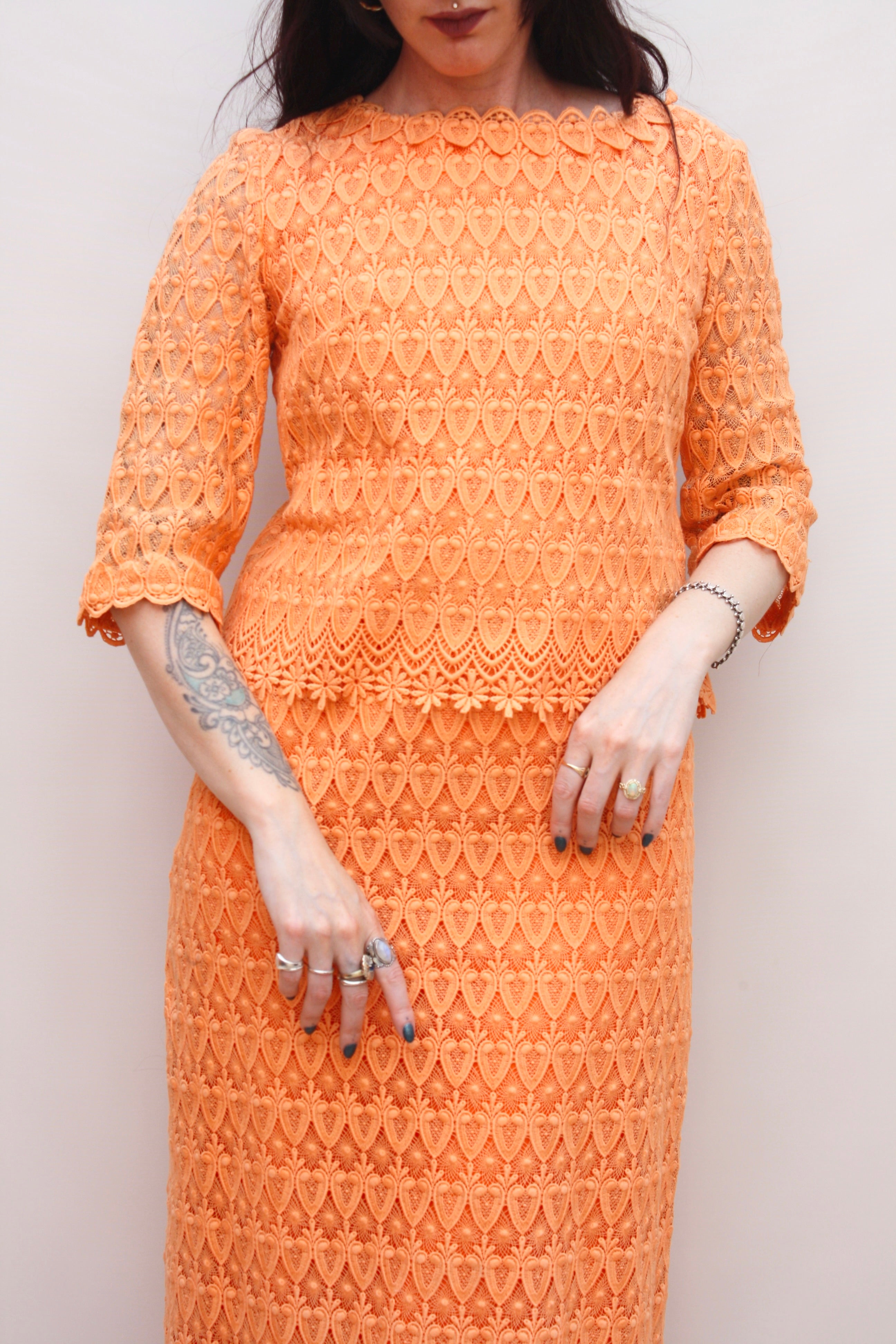 Vintage 60s Crochet Dress