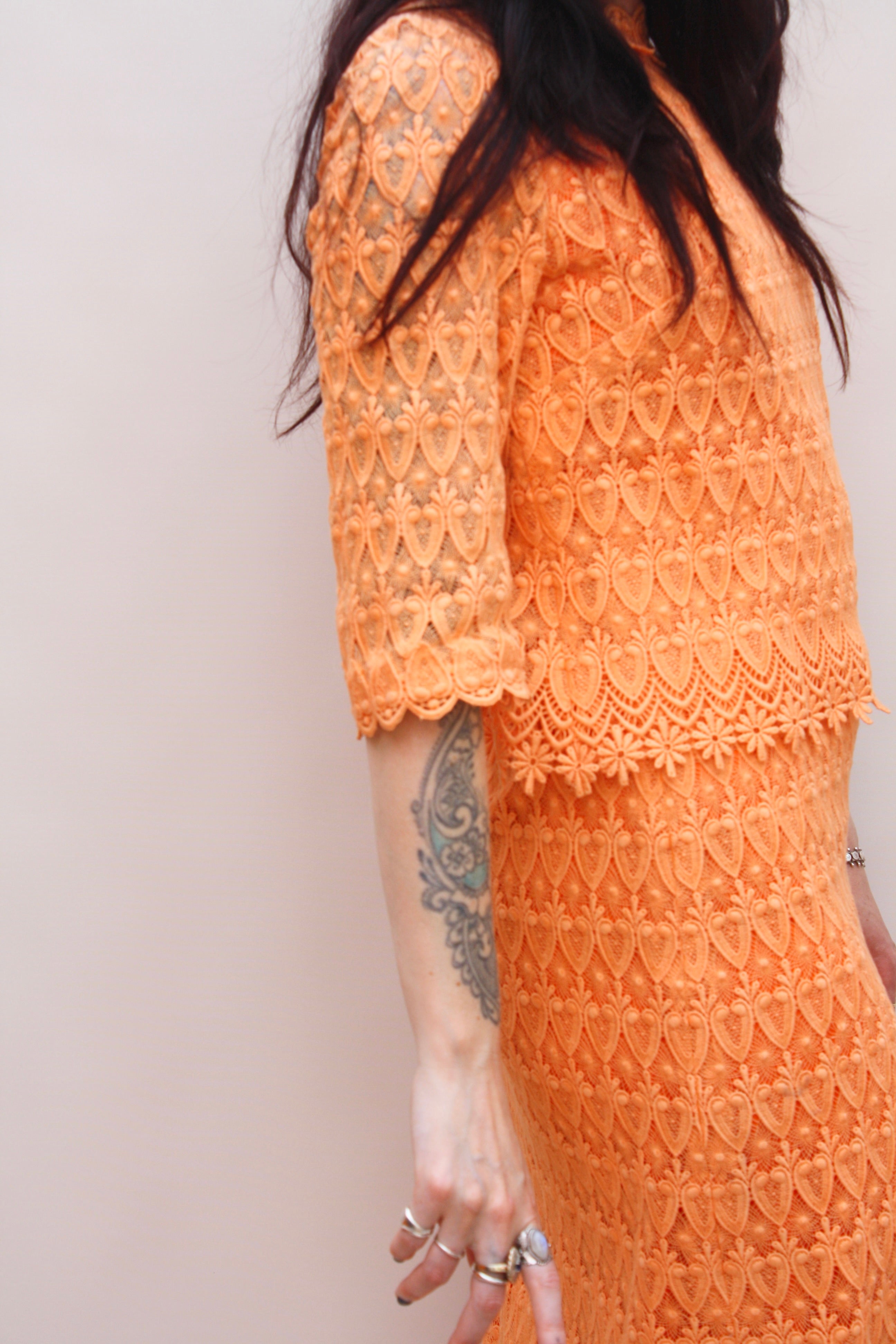 Vintage 60s Crochet Dress