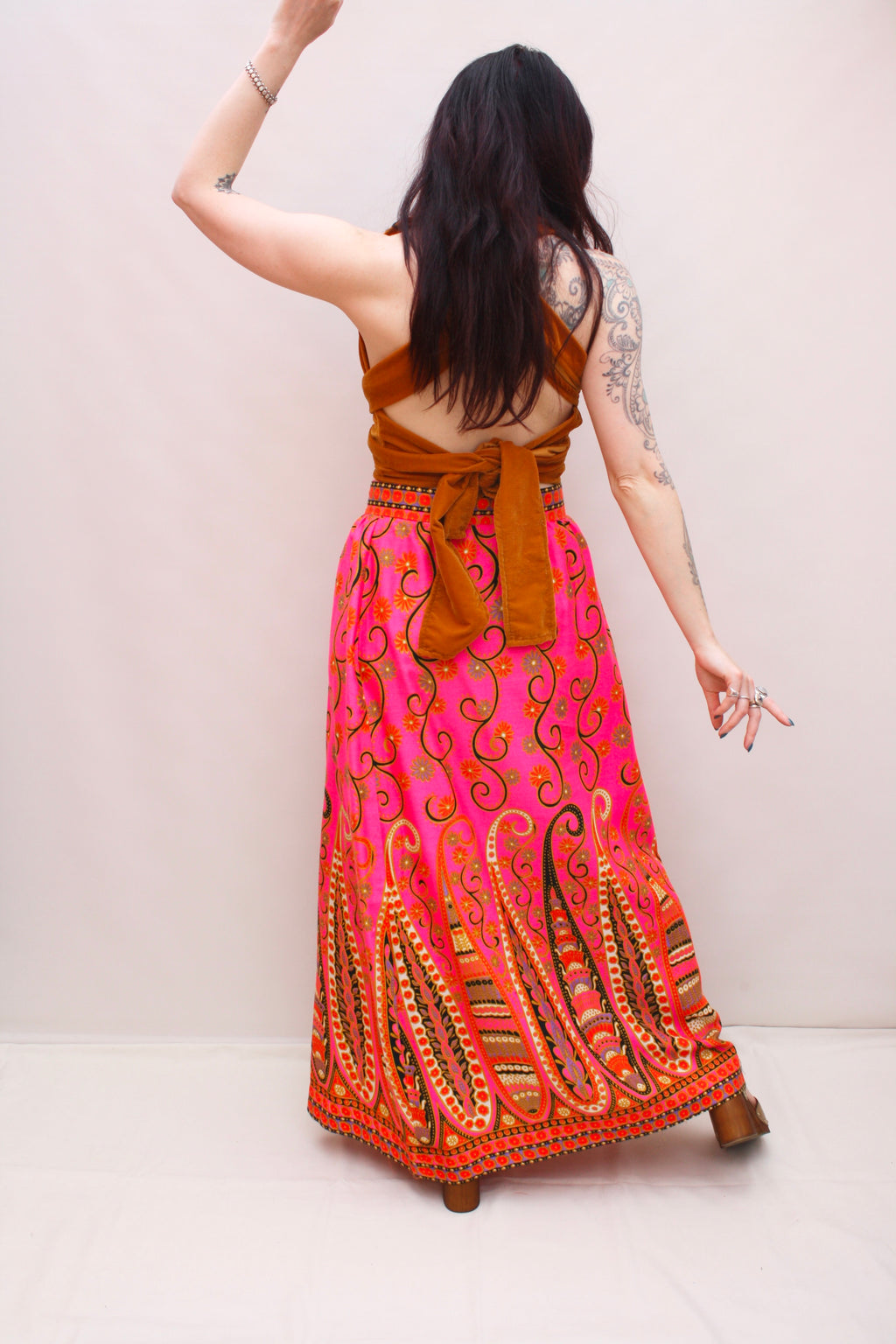 Vintage Paisley Wrap Skirt