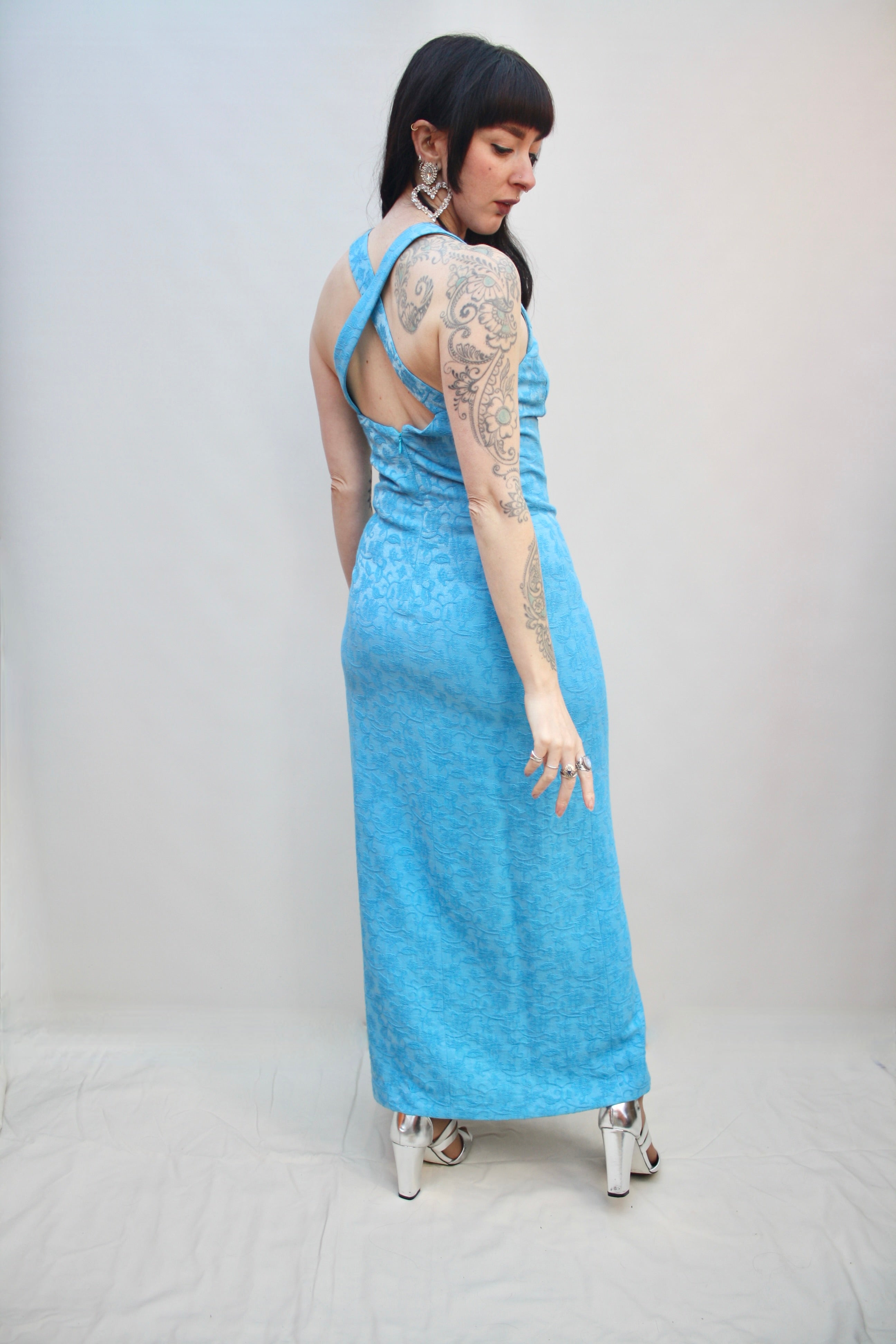 Vintage 90s X Back Dress