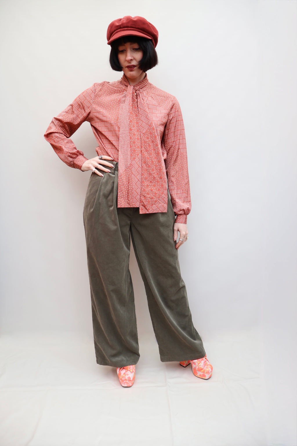 Vintage 70s Pussy Bow Blouse