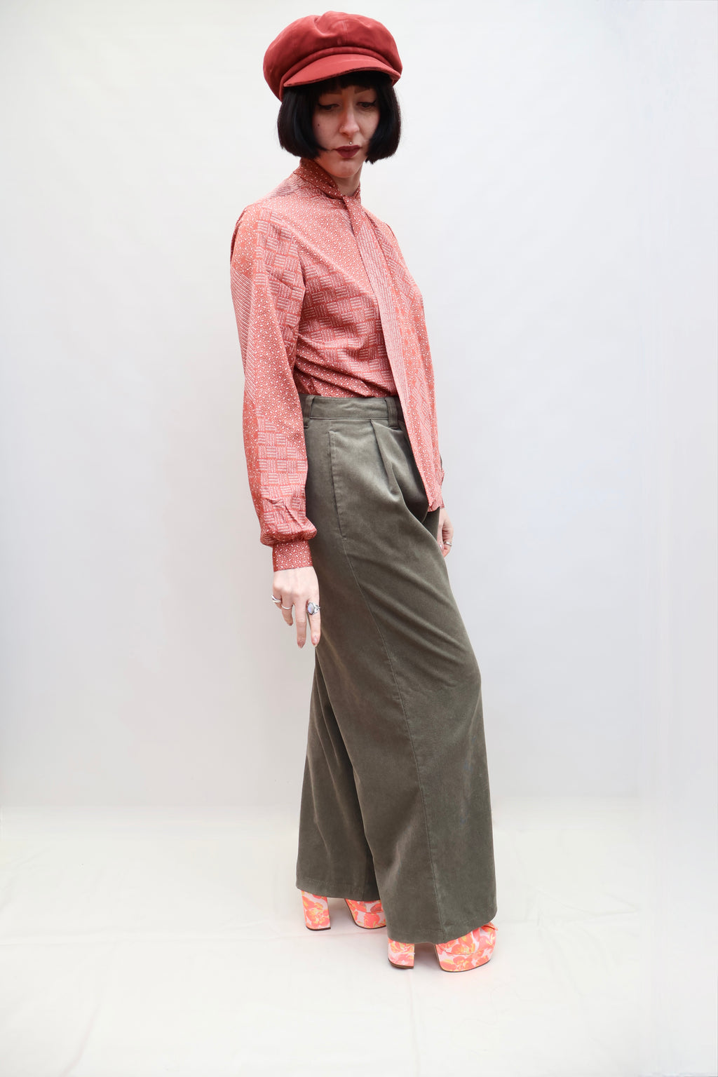 Vintage 70s Pussy Bow Blouse