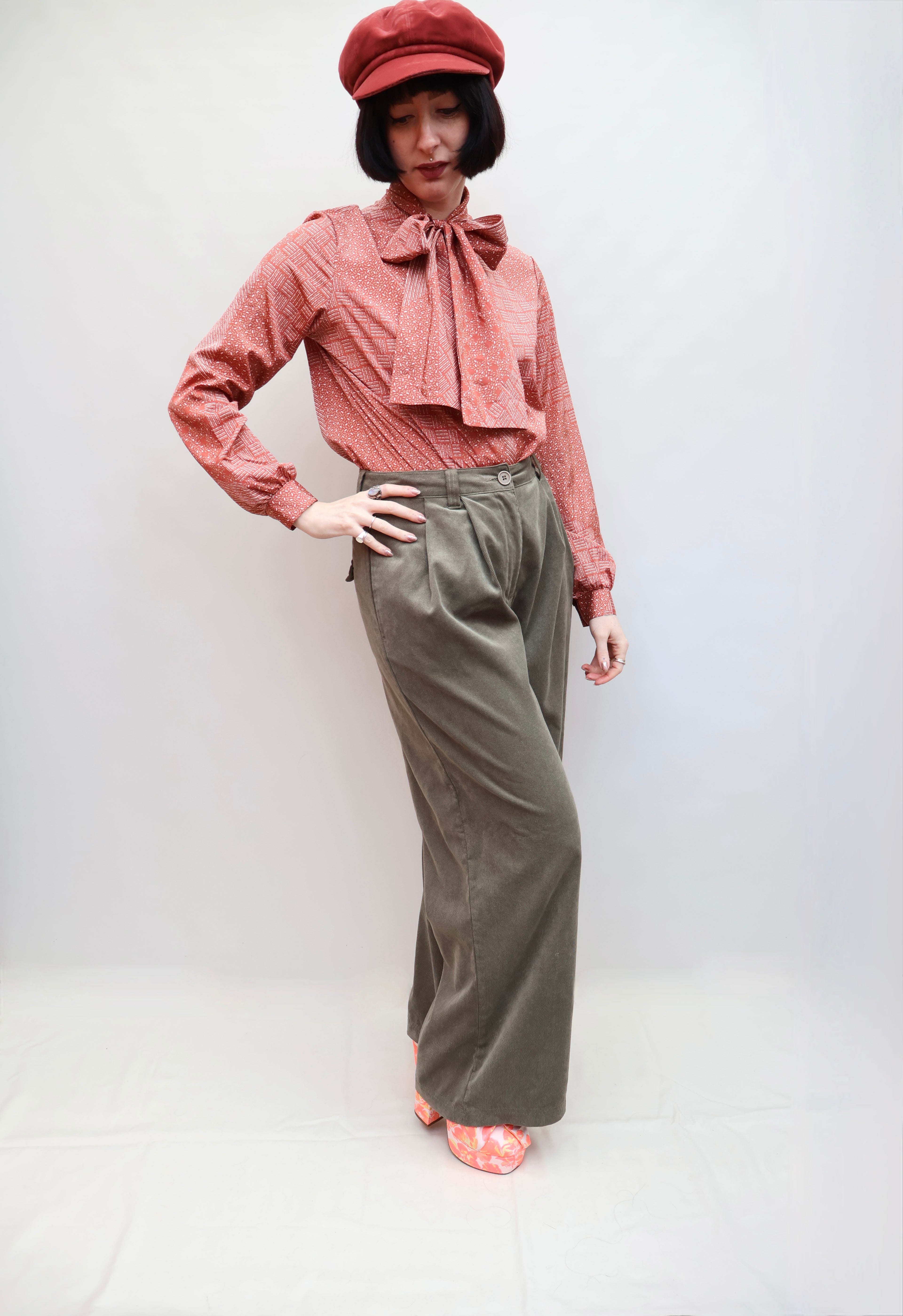 Vintage 70s Pussy Bow Blouse