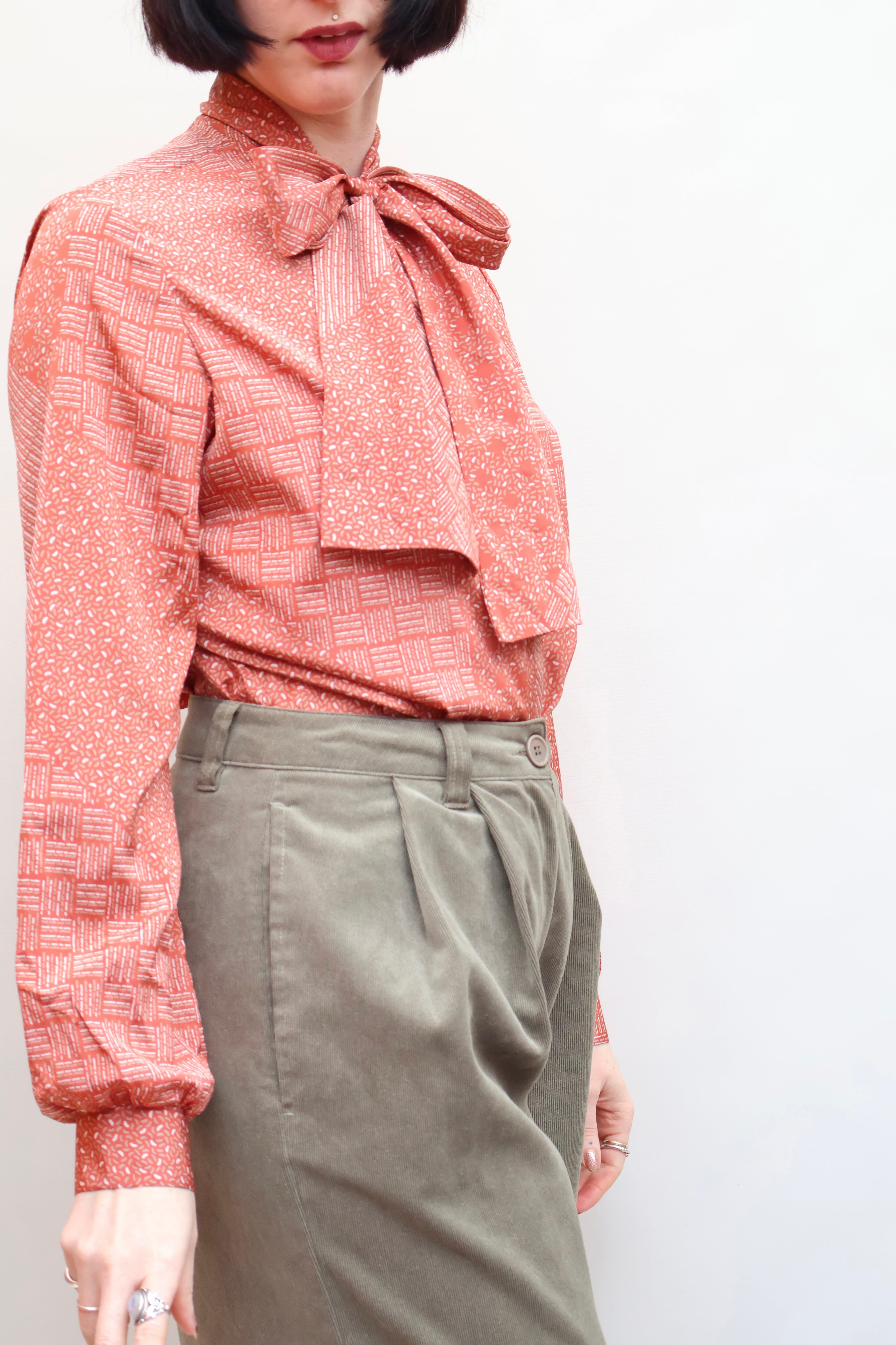 Vintage 70s Pussy Bow Blouse