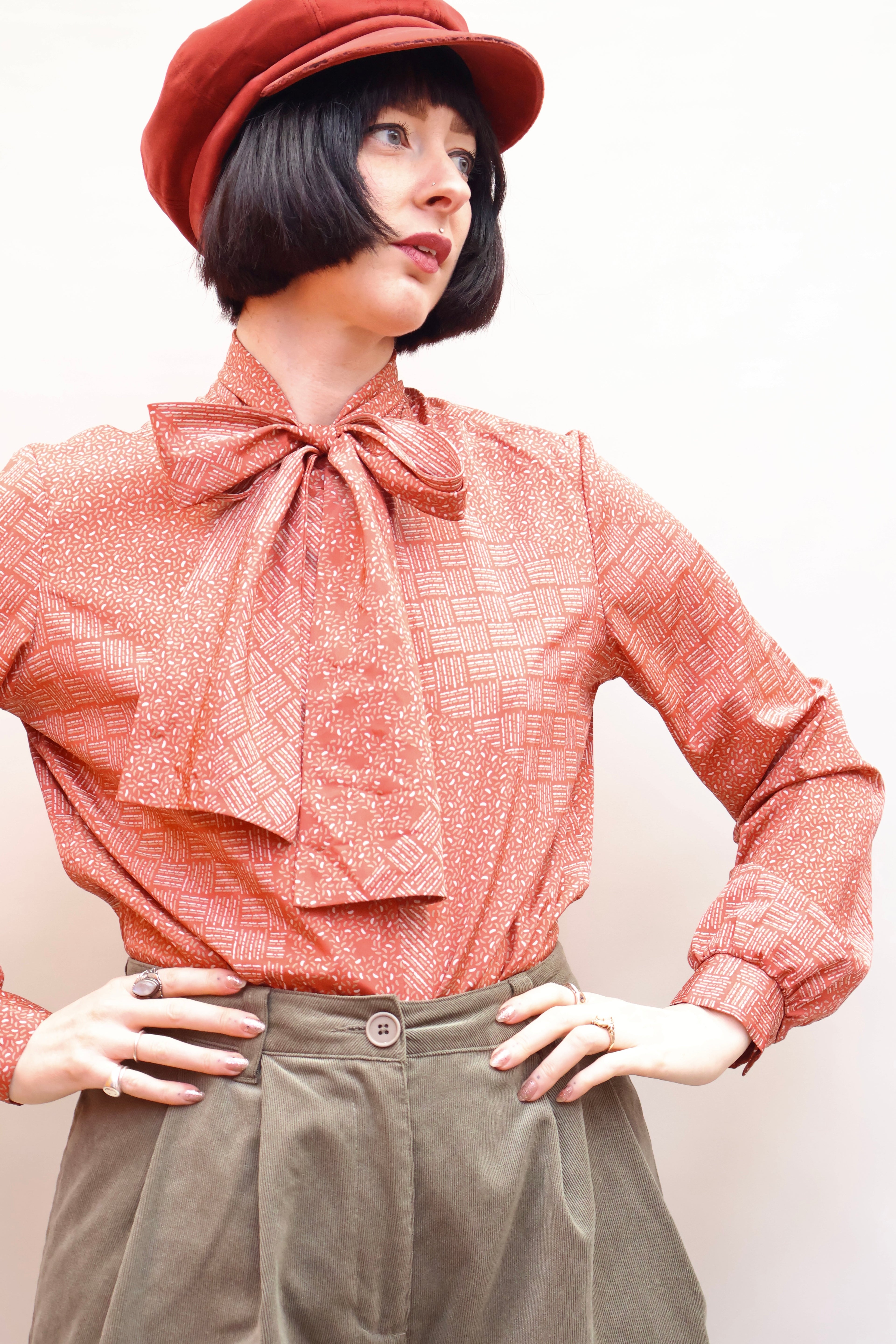 Vintage 70s Pussy Bow Blouse