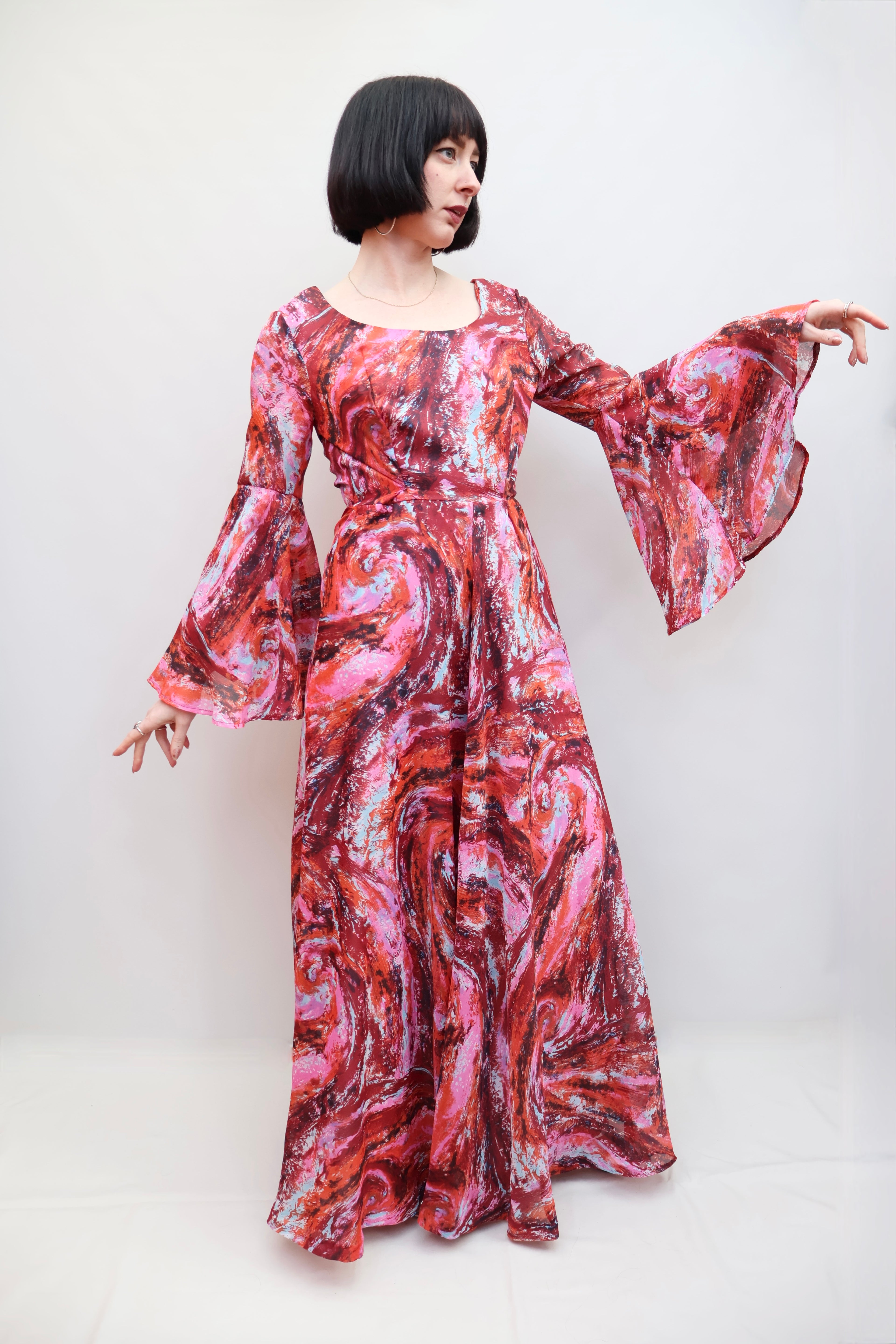 Vintage Psychedelic 70s Dress