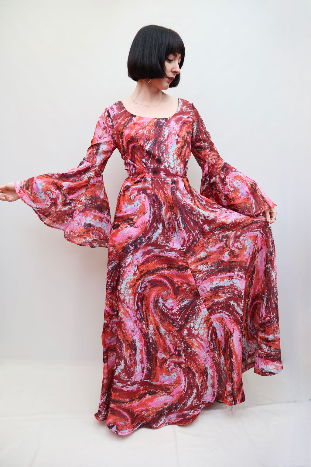 Vintage Psychedelic 70s Dress