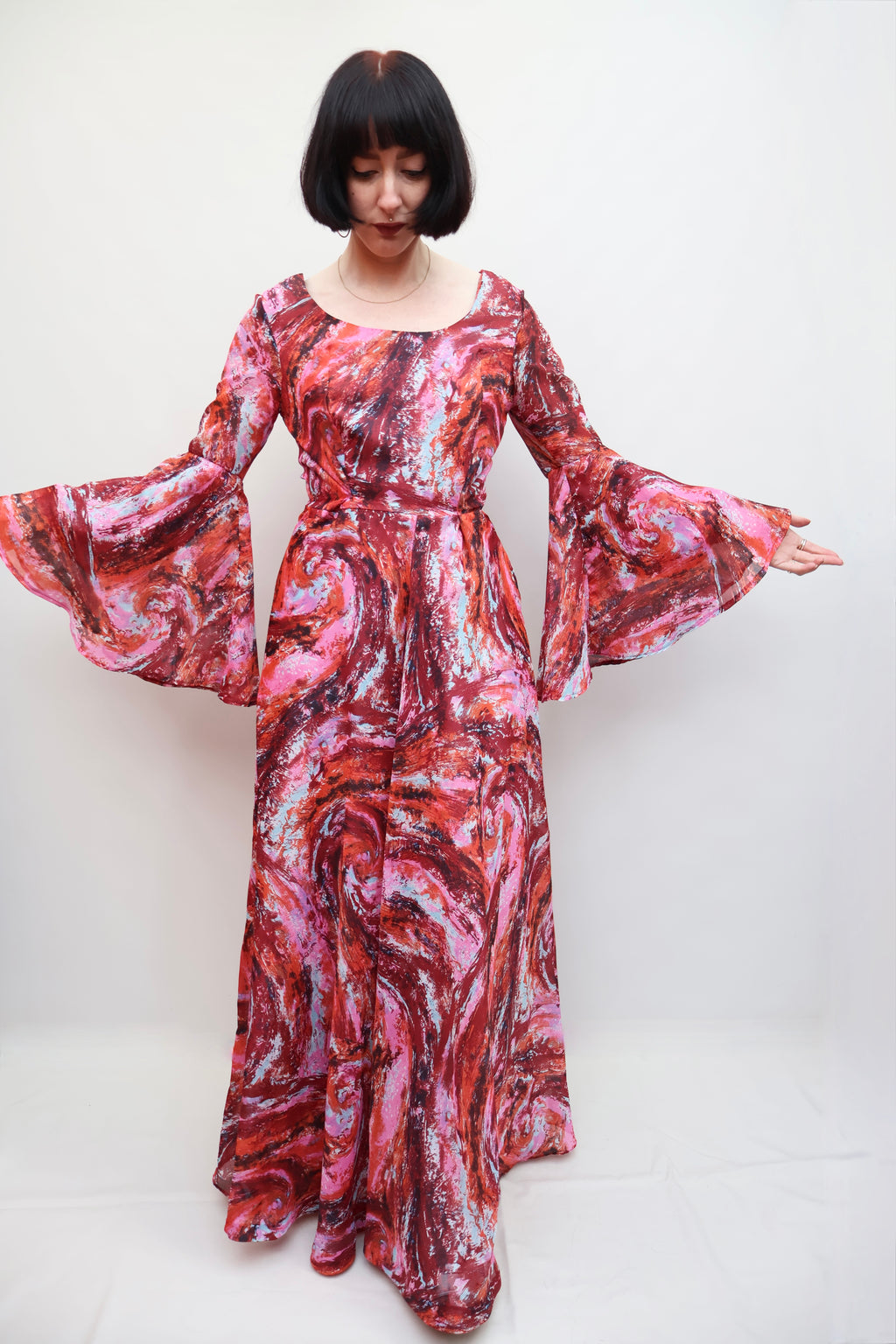 Vintage Psychedelic 70s Dress