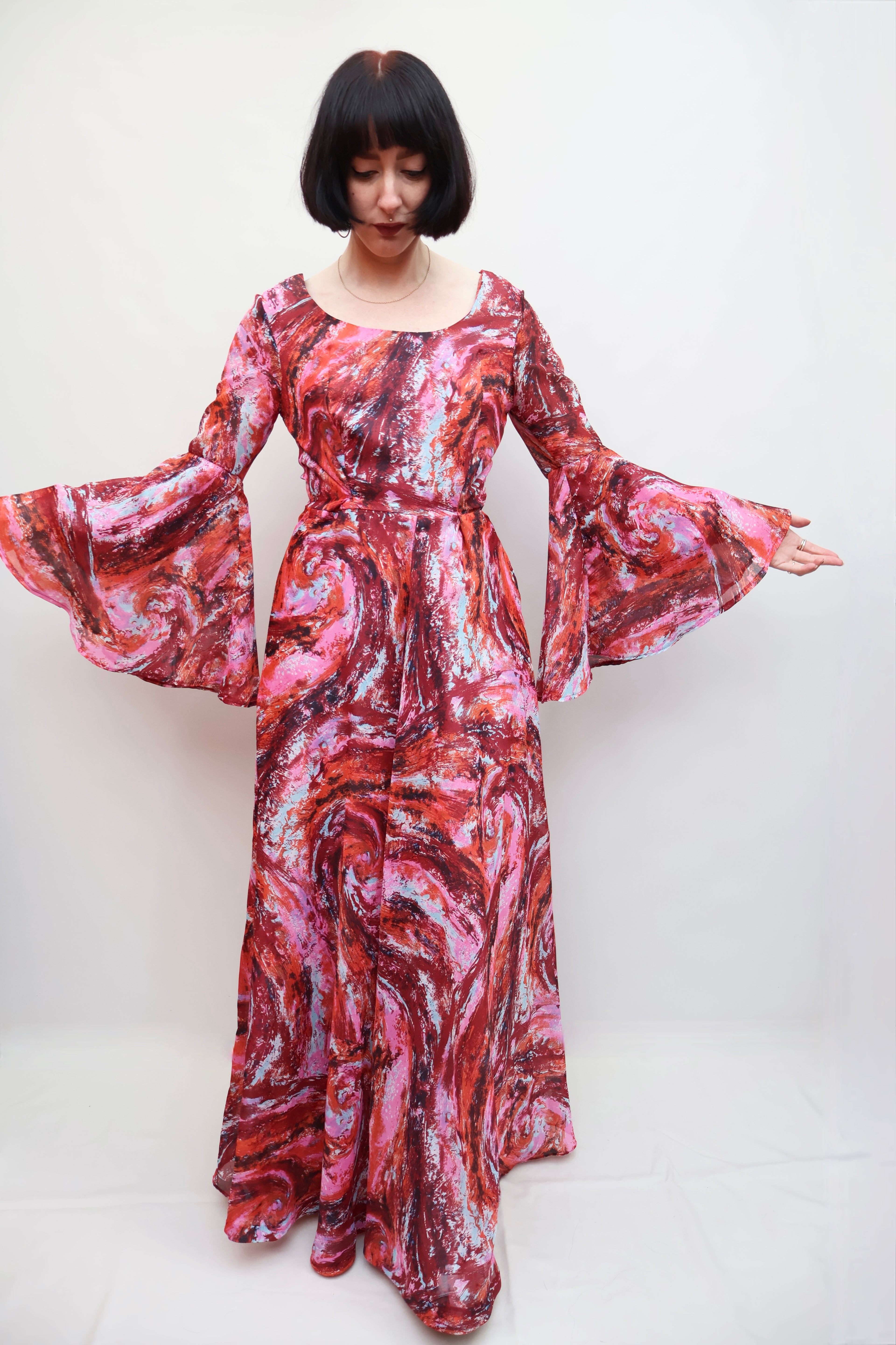 Vintage Psychedelic 70s Dress