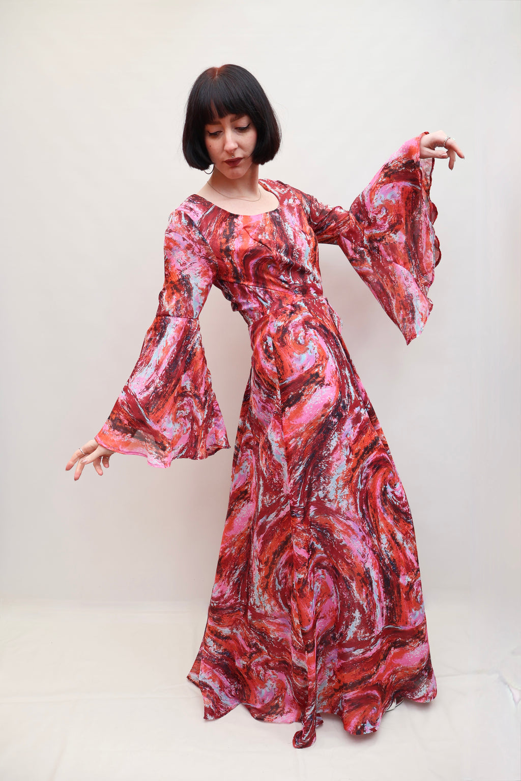 Vintage Psychedelic 70s Dress