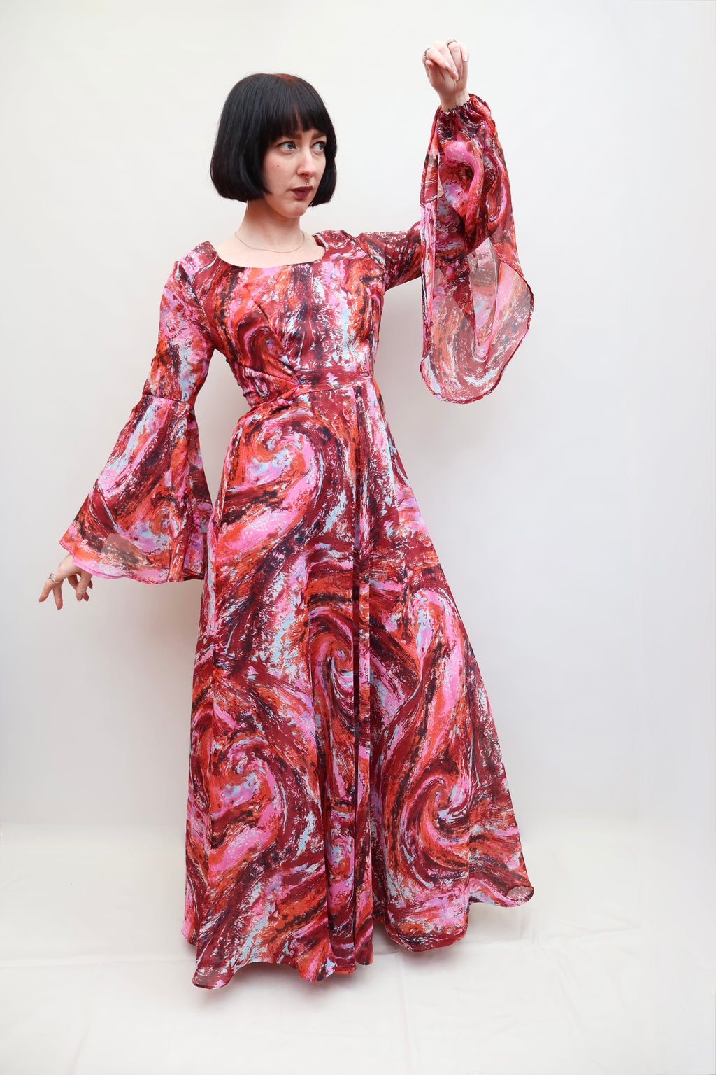 Vintage Psychedelic 70s Dress