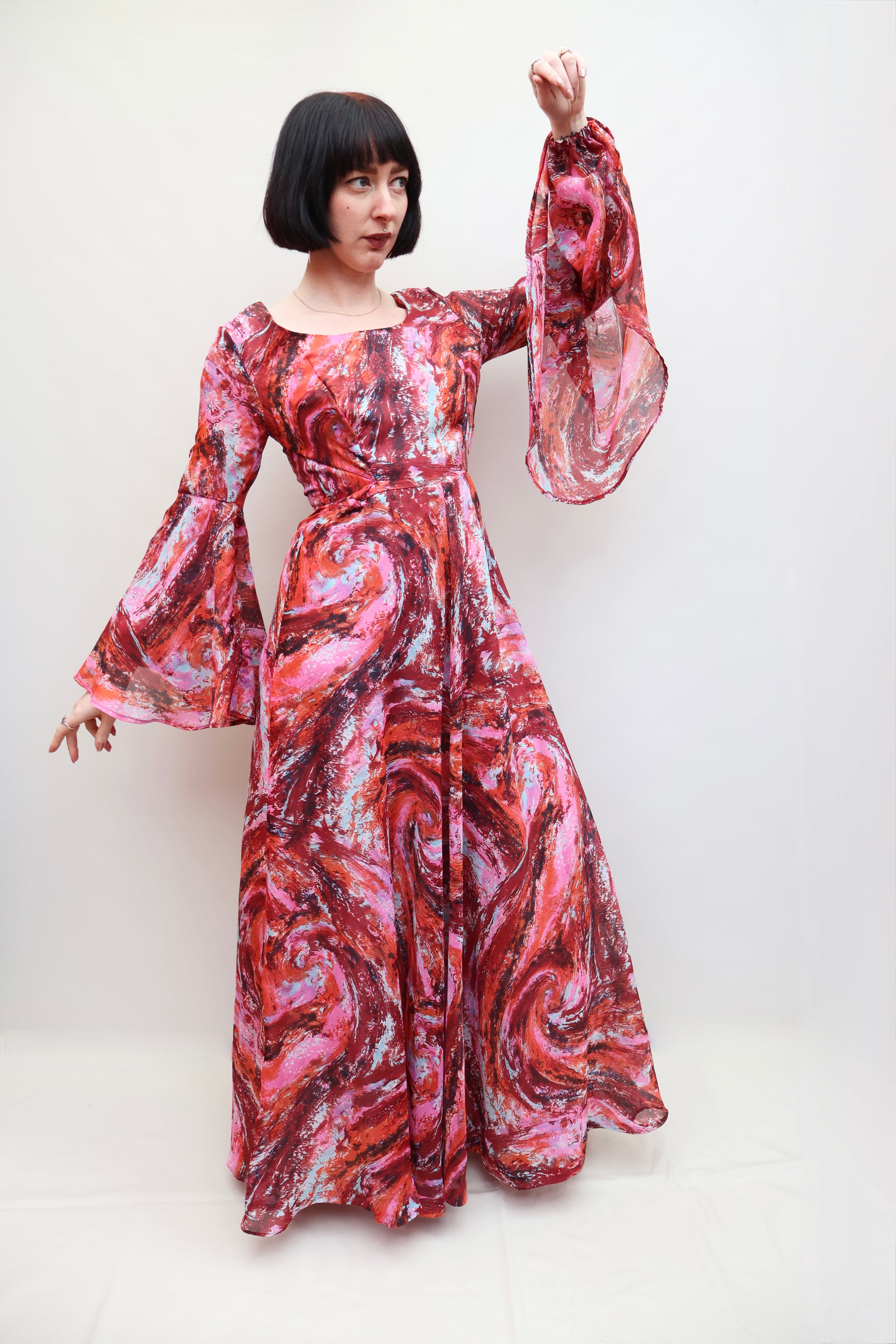 Vintage Psychedelic 70s Dress