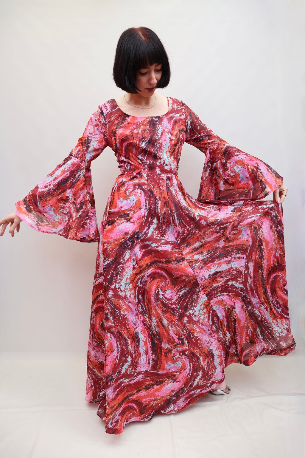 Vintage Psychedelic 70s Dress