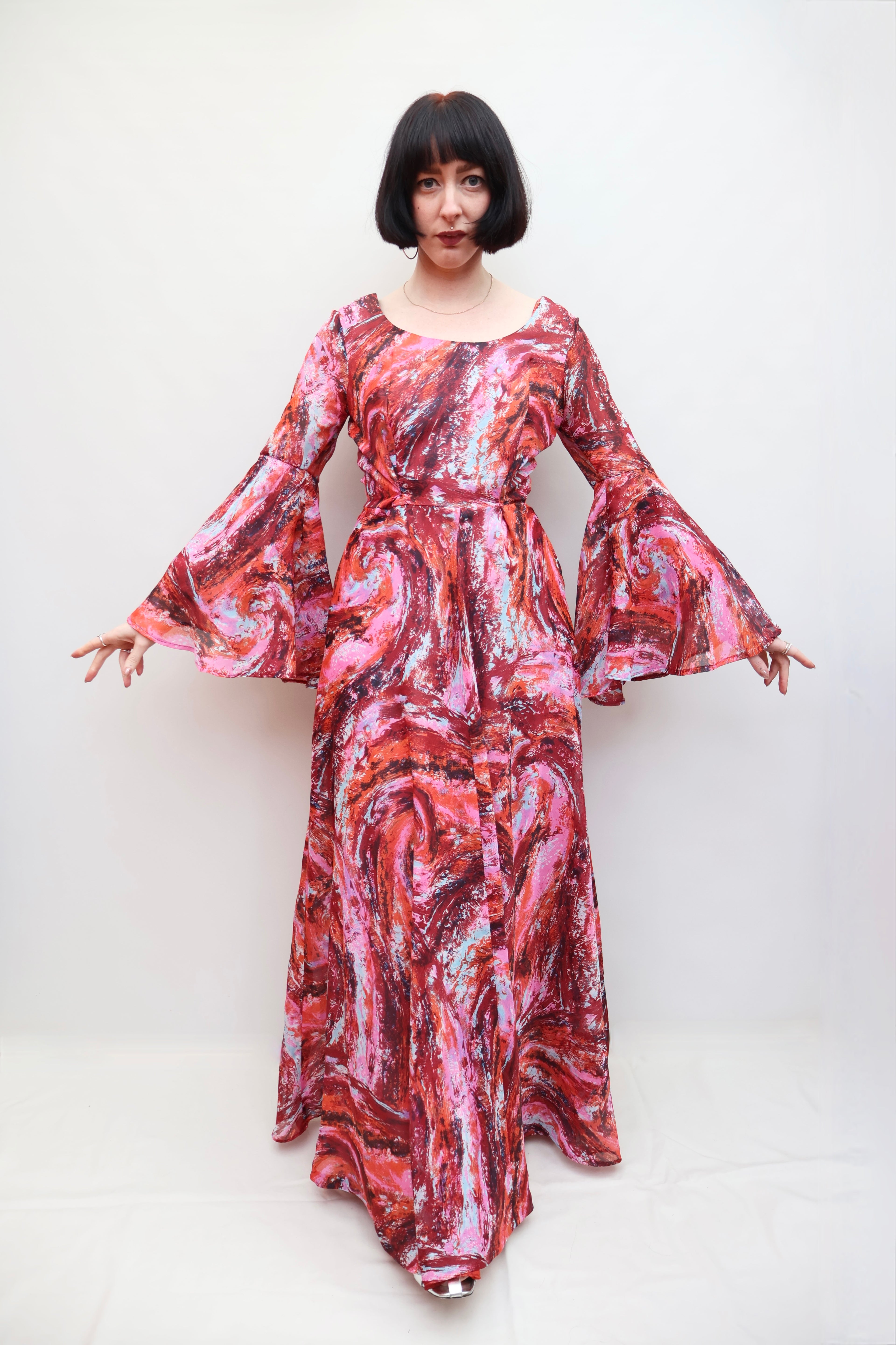 Vintage Psychedelic 70s Dress