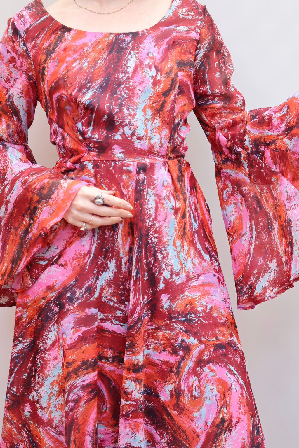 Vintage Psychedelic 70s Dress