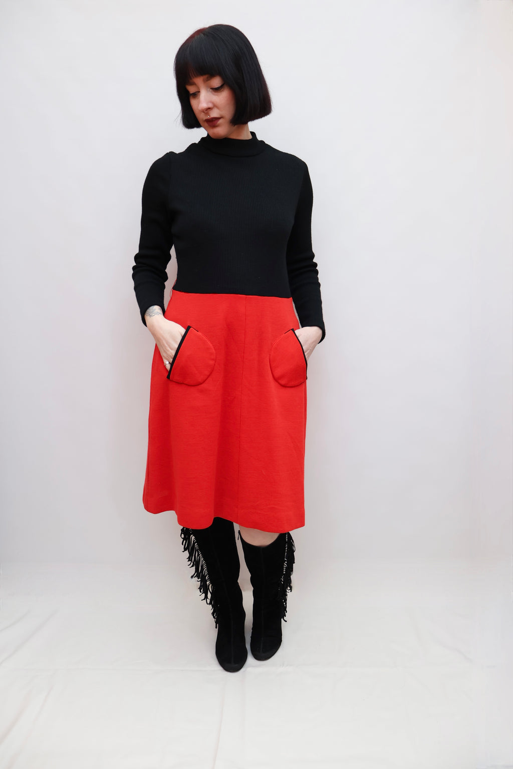 Vintage 60s Knitted Dress